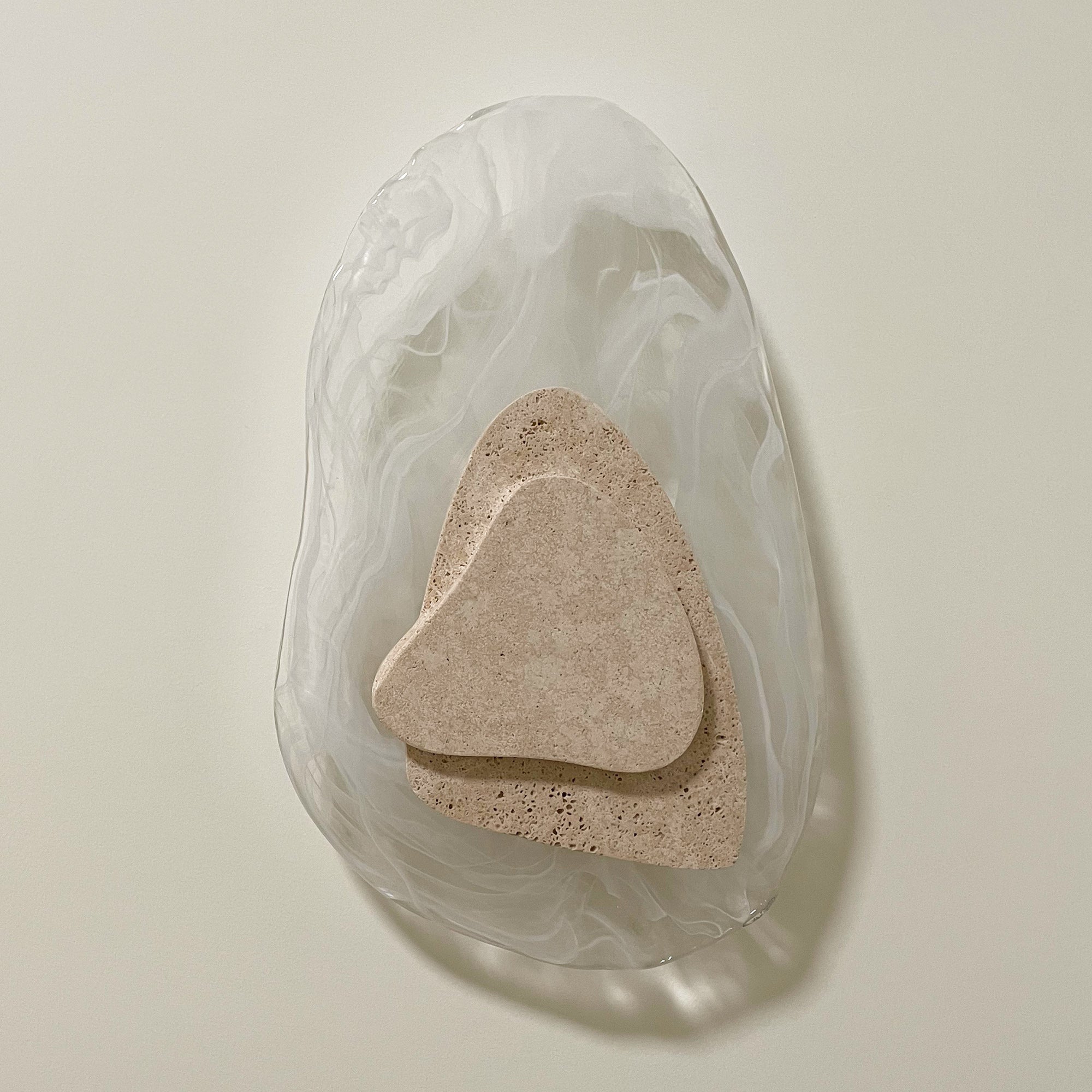Zenorarae Individual Creativity Glass Travertine Wall Lamp - Letslighting