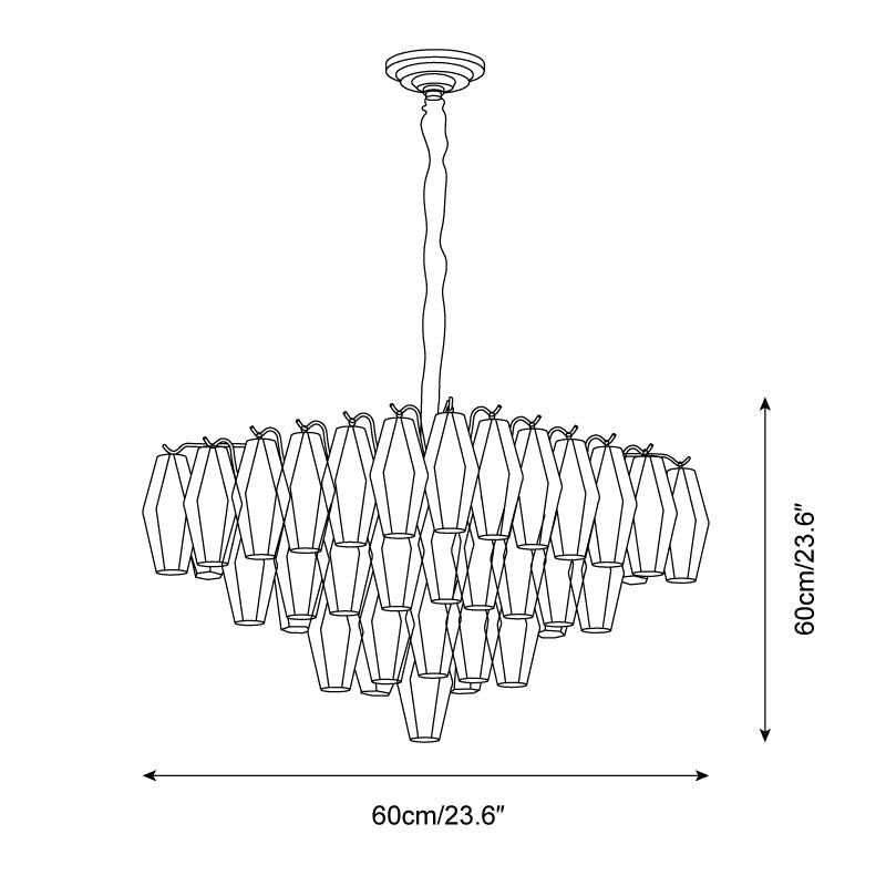 Petralyn Chandelier Prism Cascade - Letslighting
