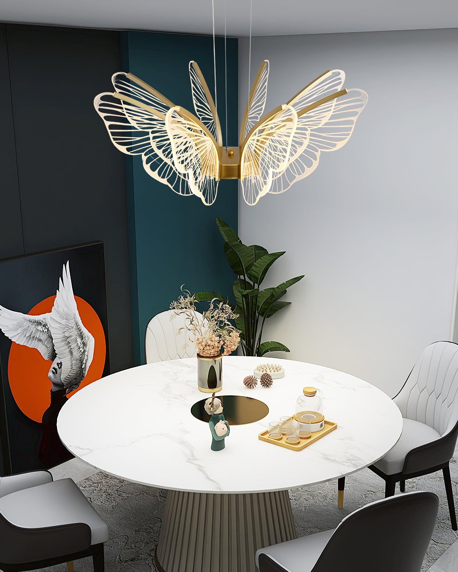 Lustra Chandelier Butterfly Wing Crystal - Letslighting