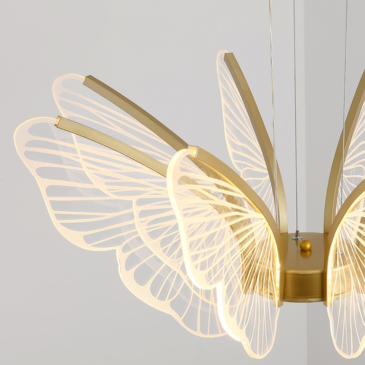 Lustra Chandelier Butterfly Wing Crystal - Letslighting