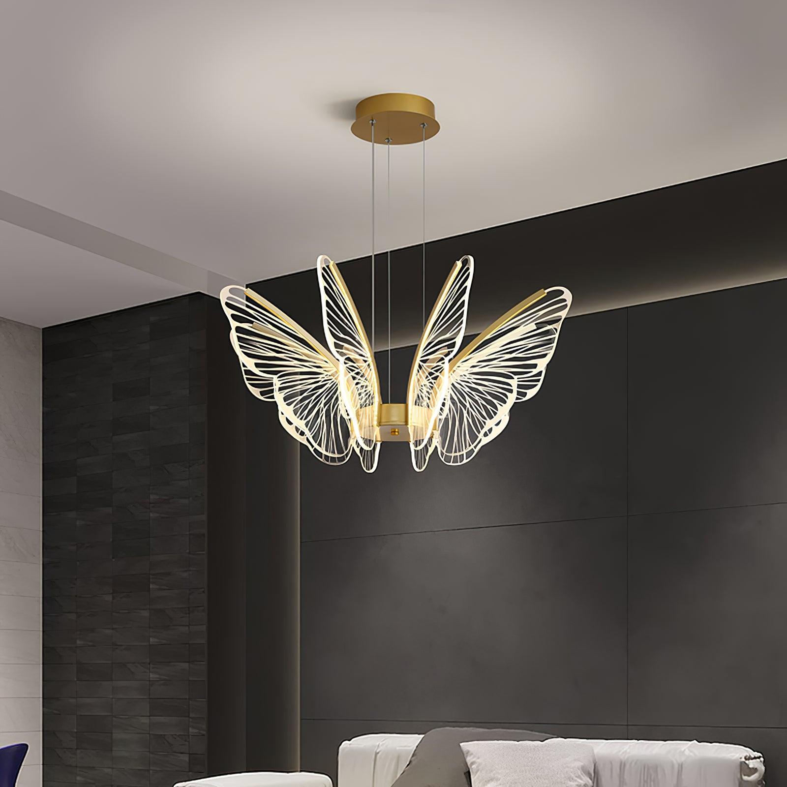 Lustra Chandelier Butterfly Wing Crystal - Letslighting
