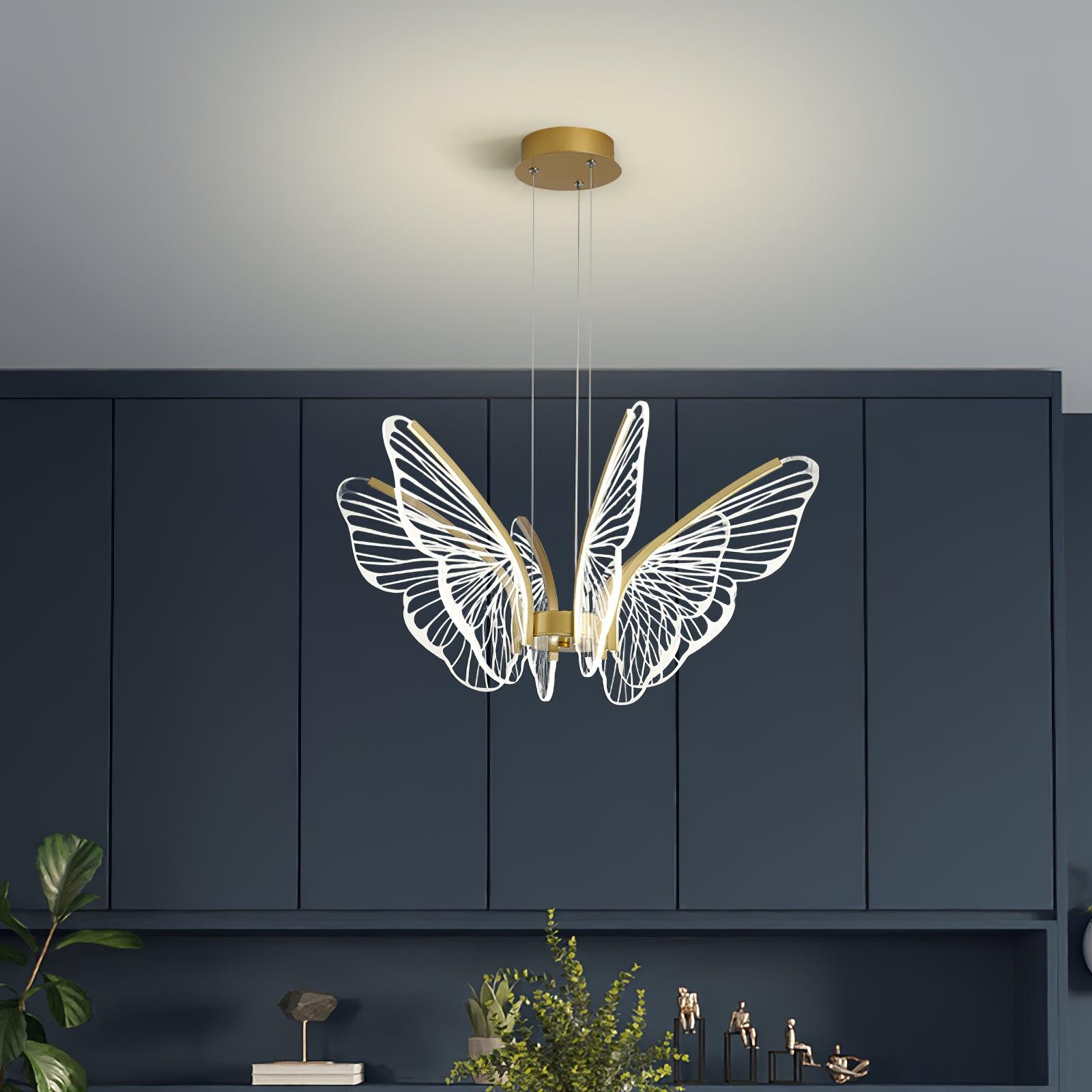Lustra Chandelier Butterfly Wing Crystal - Letslighting