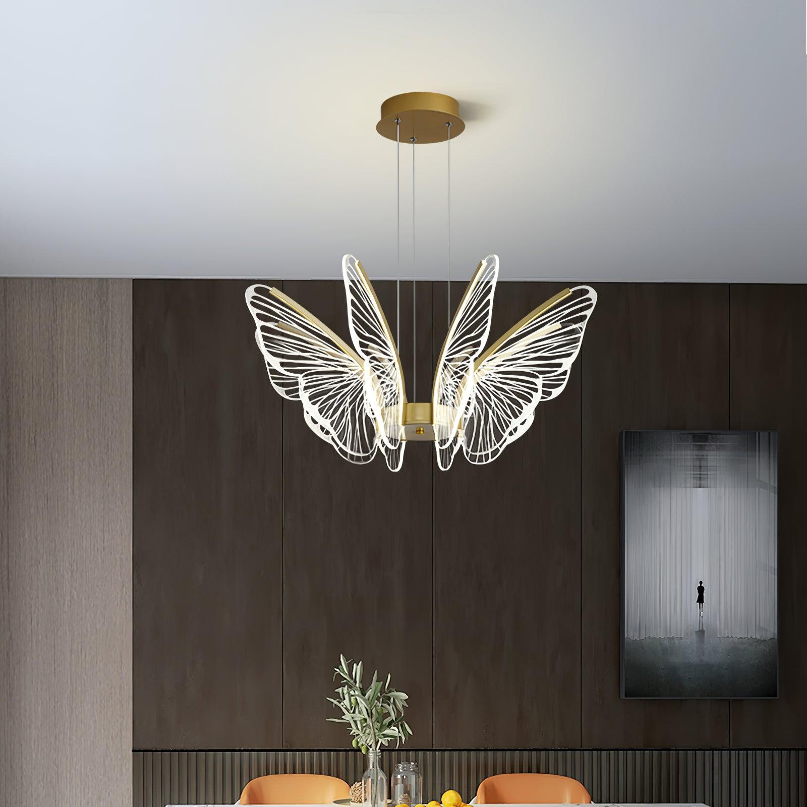 Lustra Chandelier Butterfly Wing Crystal - Letslighting
