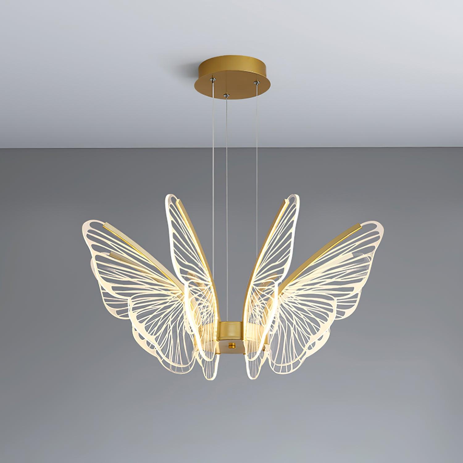 Lustra Chandelier Butterfly Wing Crystal - Letslighting