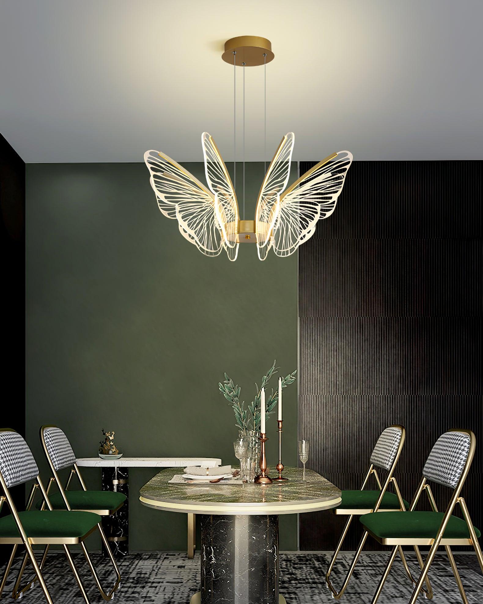 Lustra Chandelier Butterfly Wing Crystal - Letslighting