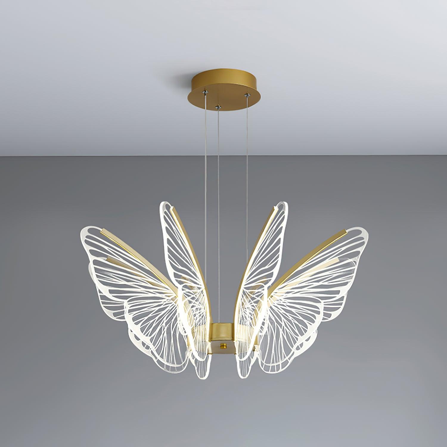 Lustra Chandelier Butterfly Wing Crystal - Letslighting