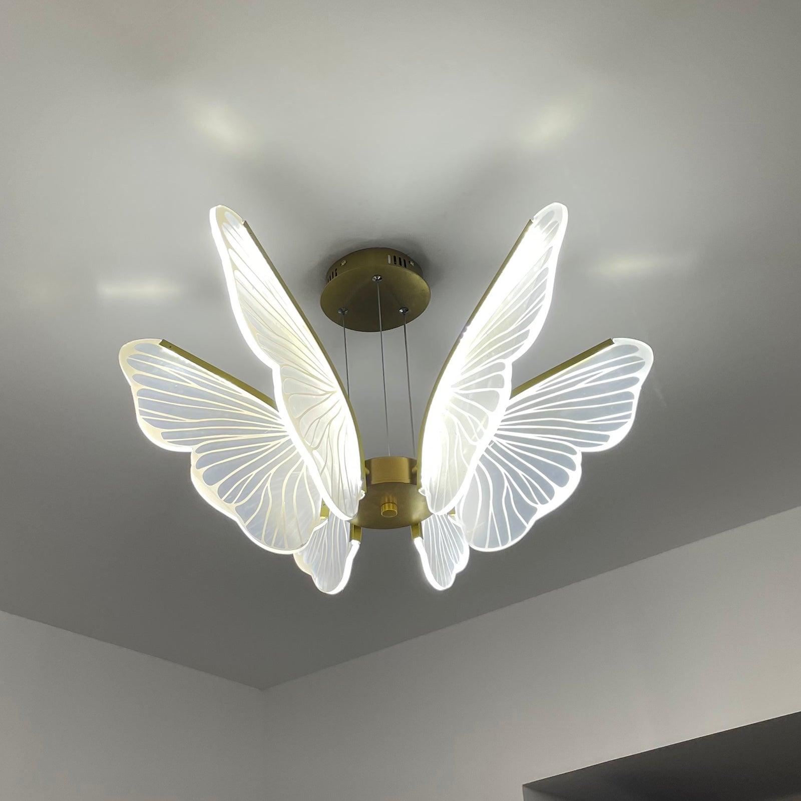 Lustra Chandelier Butterfly Wing Crystal - Letslighting