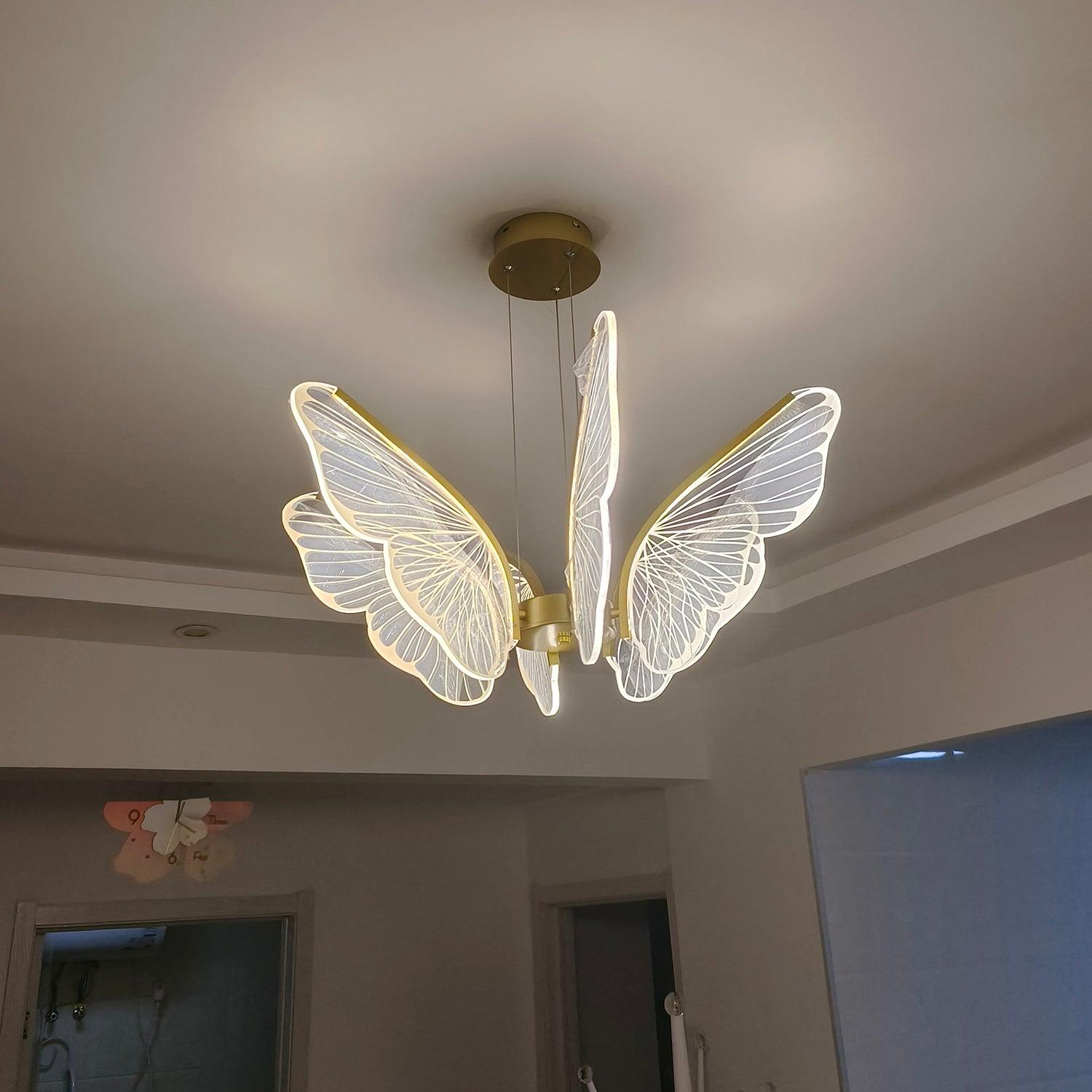 Lustra Chandelier Butterfly Wing Crystal - Letslighting