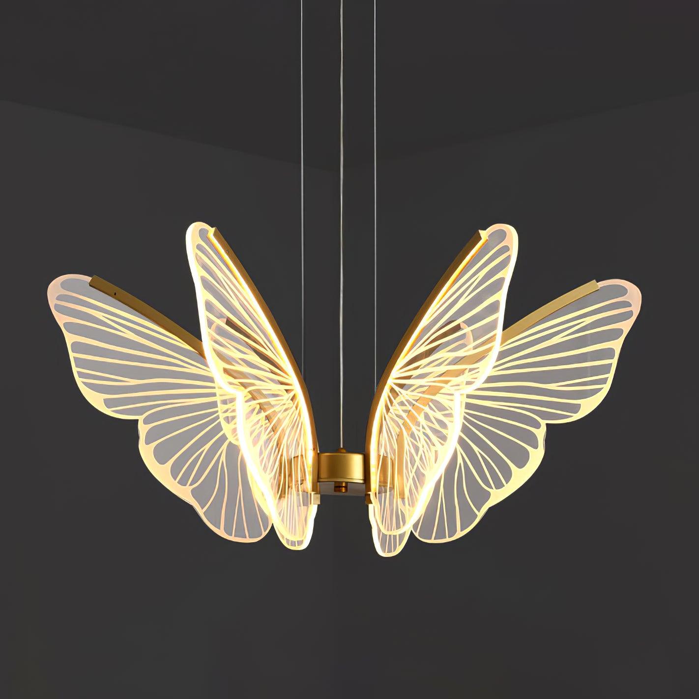 Lustra Chandelier Butterfly Wing Crystal - Letslighting