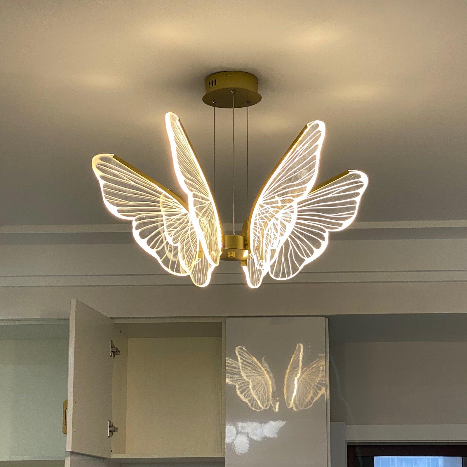 Lustra Chandelier Butterfly Wing Crystal - Letslighting