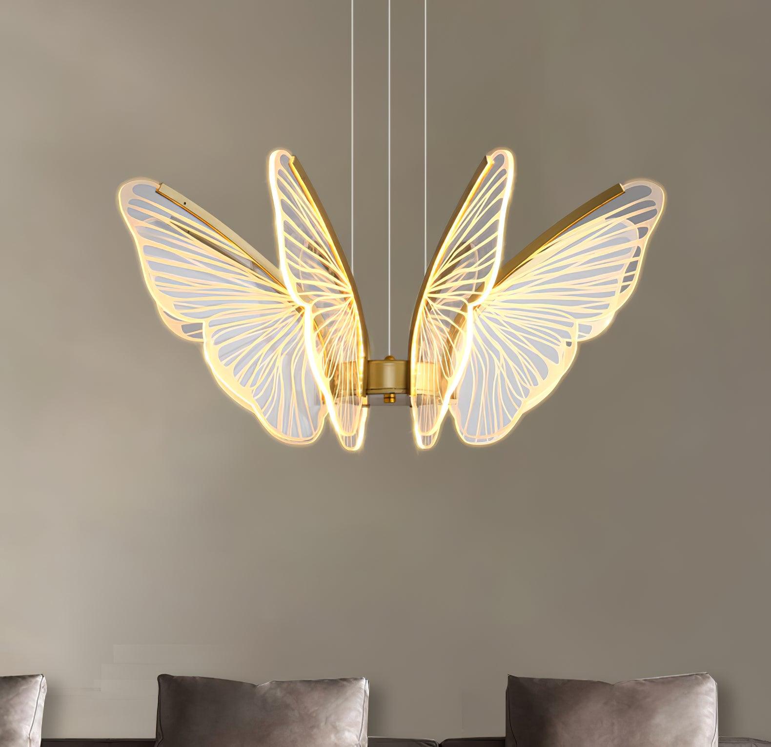 Lustra Chandelier Butterfly Wing Crystal - Letslighting