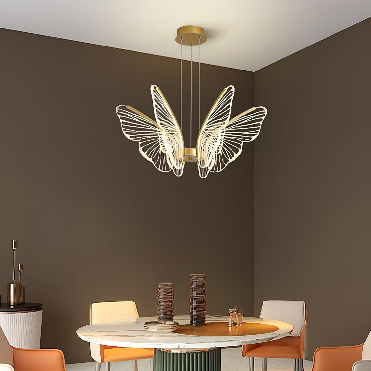 Lustra Chandelier Butterfly Wing Crystal - Letslighting