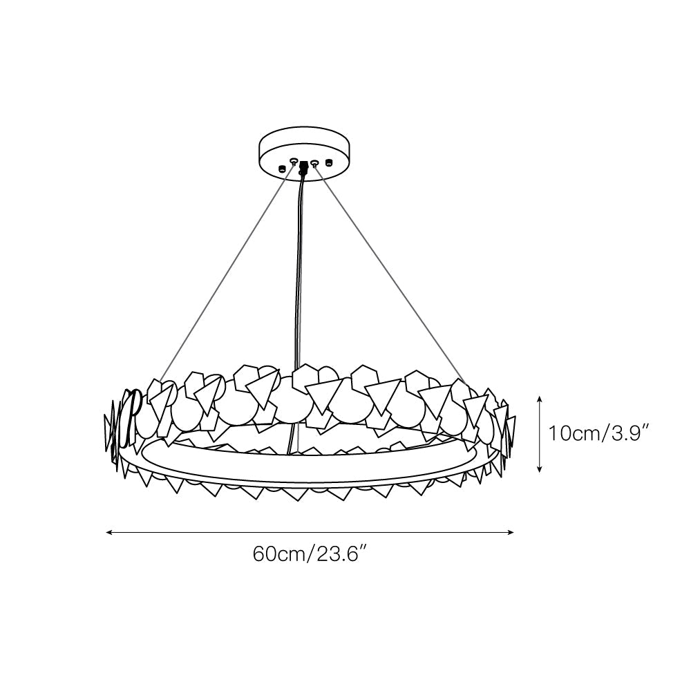 Philomenos Modern Minimalist Halo Chandelier - Letslighting