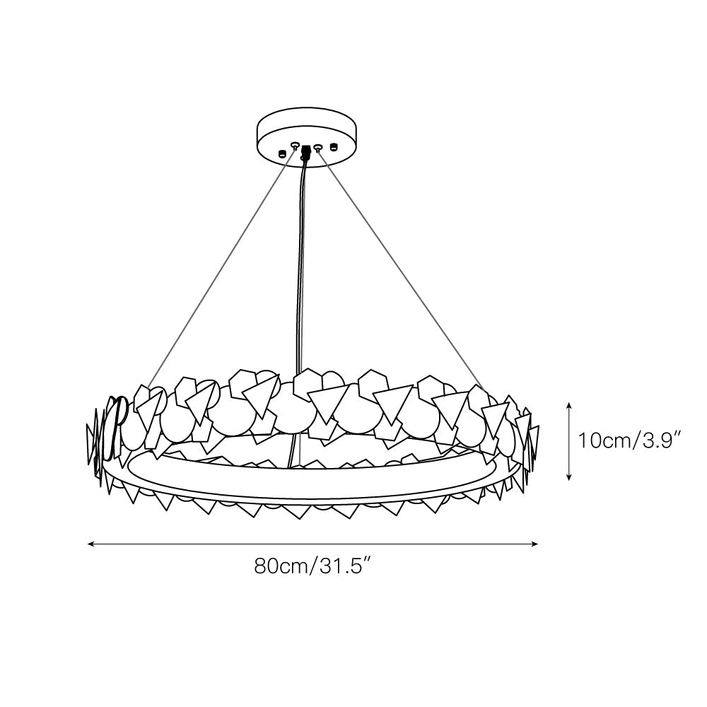 Philomenos Modern Minimalist Halo Chandelier - Letslighting