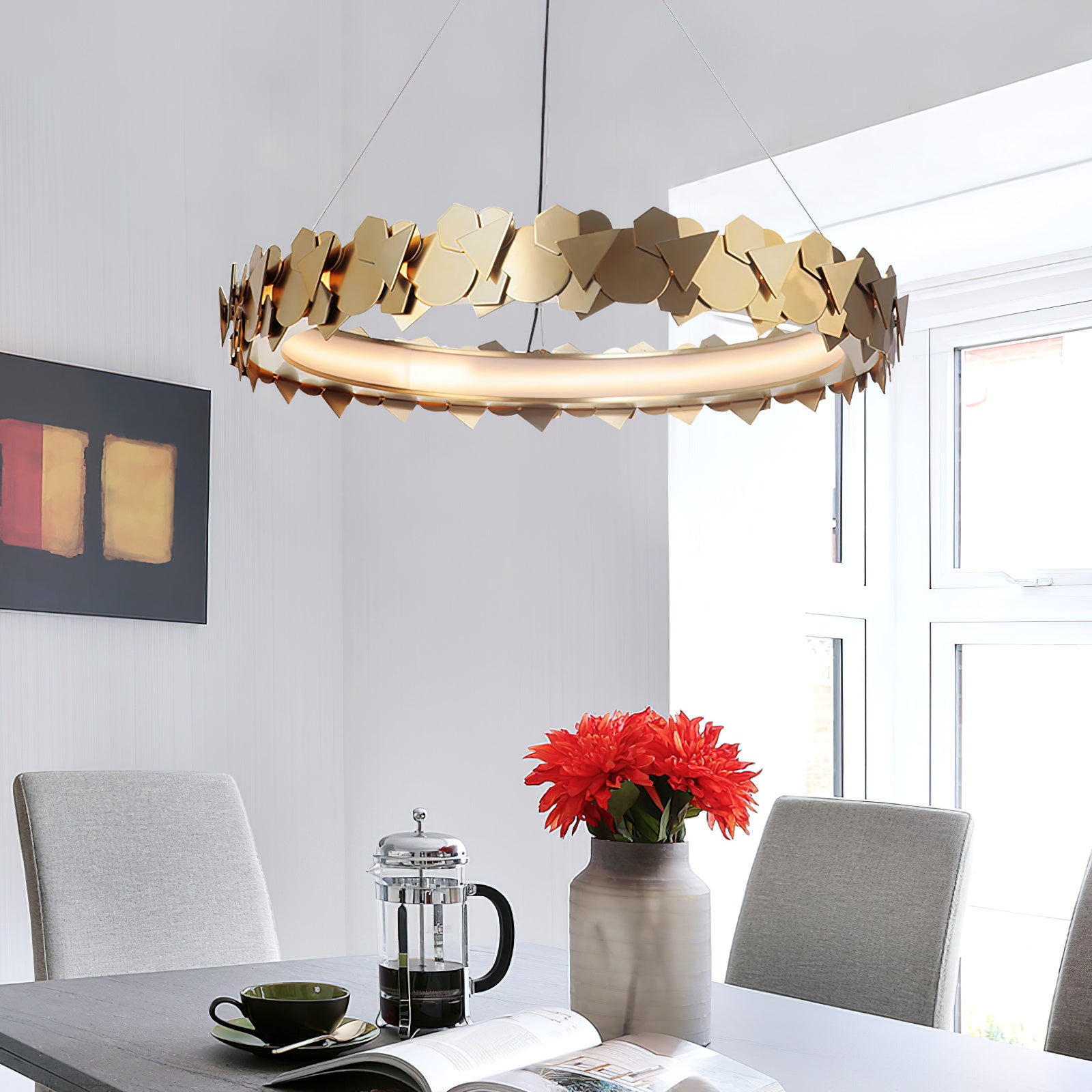 Philomenos Modern Minimalist Halo Chandelier - Letslighting