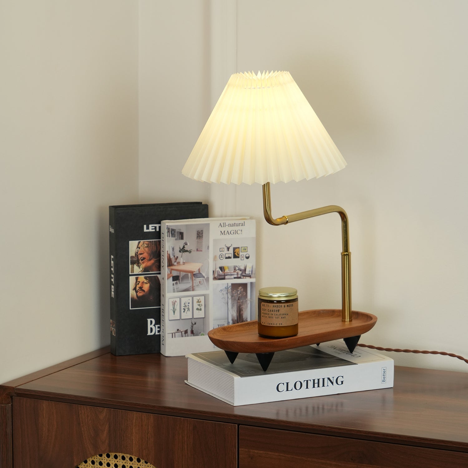 Alva Wooden Fabric Vintage Table Lamp - Letslighting