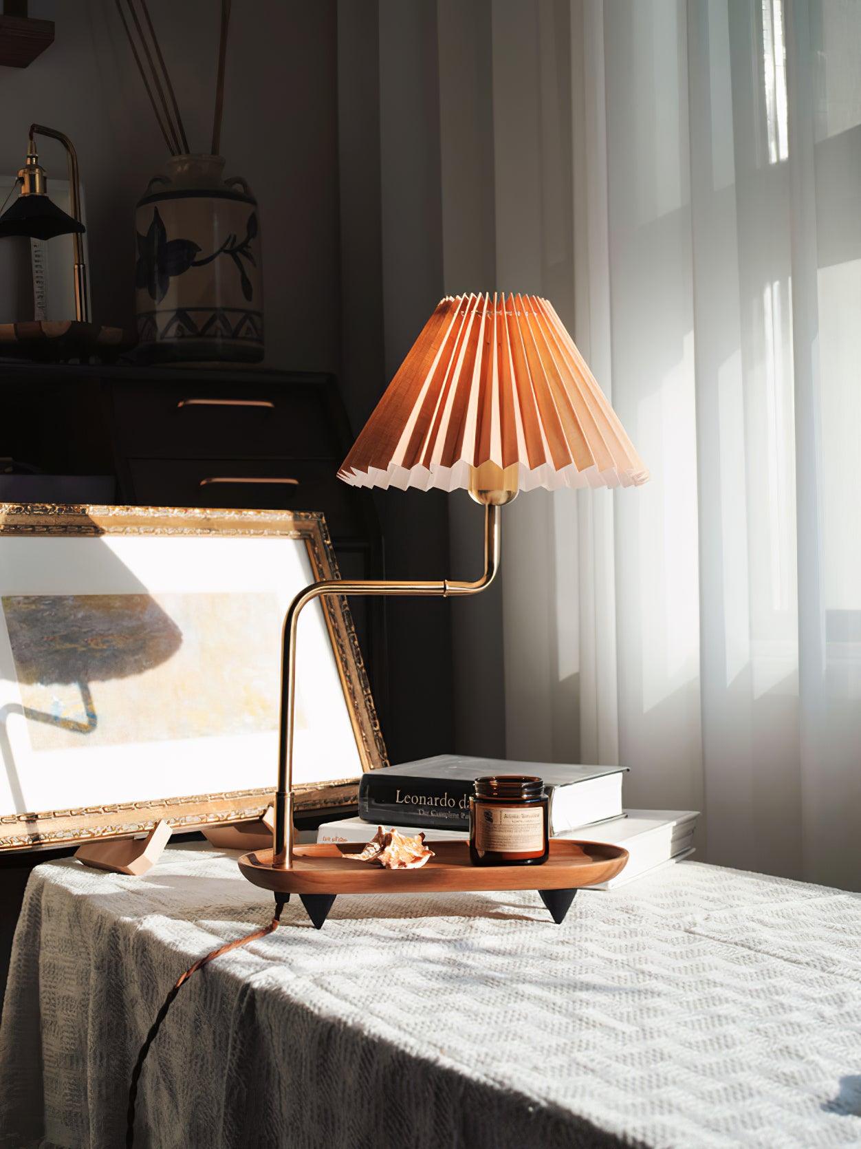 Alva Wooden Fabric Vintage Table Lamp - Letslighting