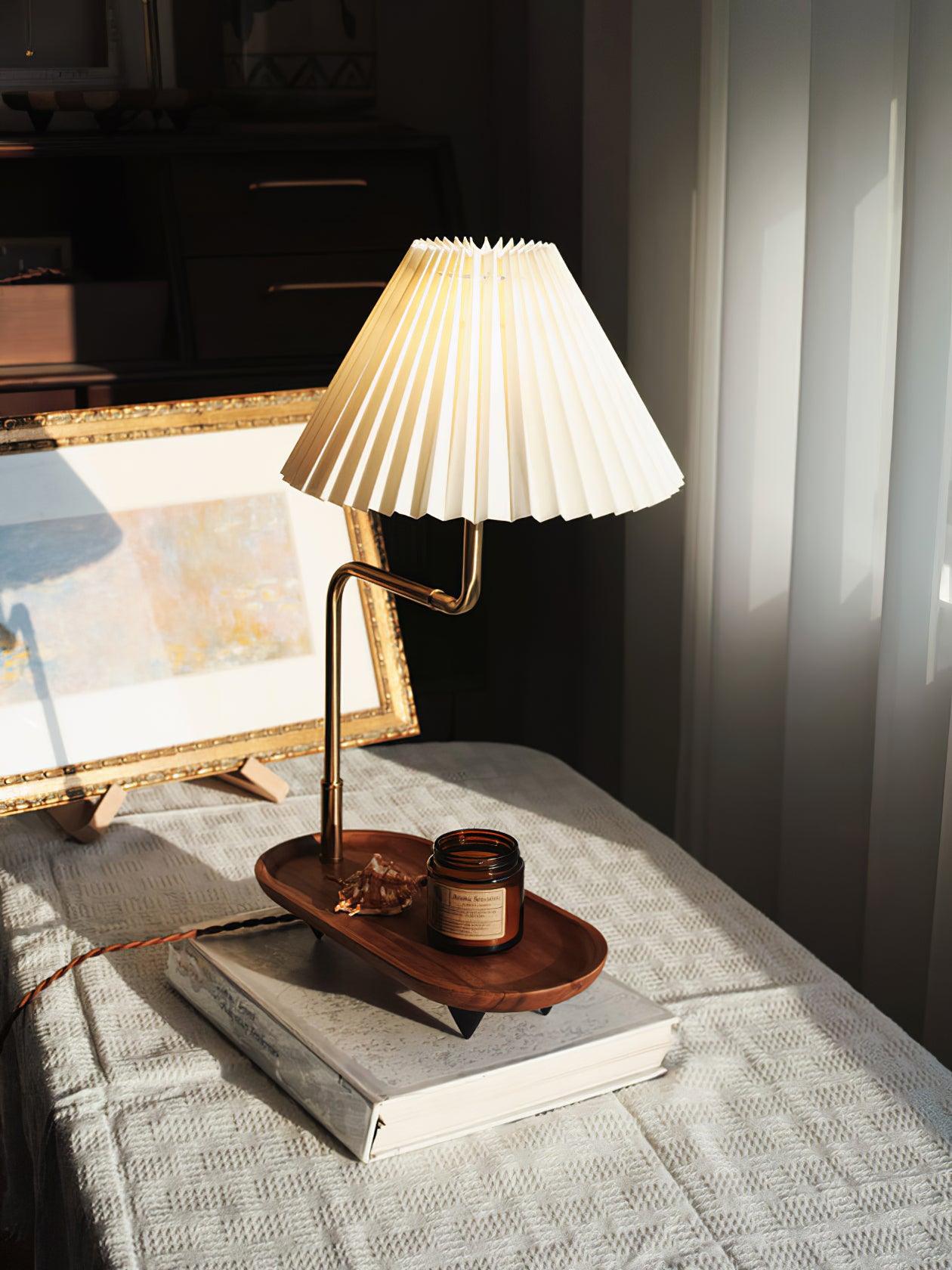 Alva Wooden Fabric Vintage Table Lamp - Letslighting
