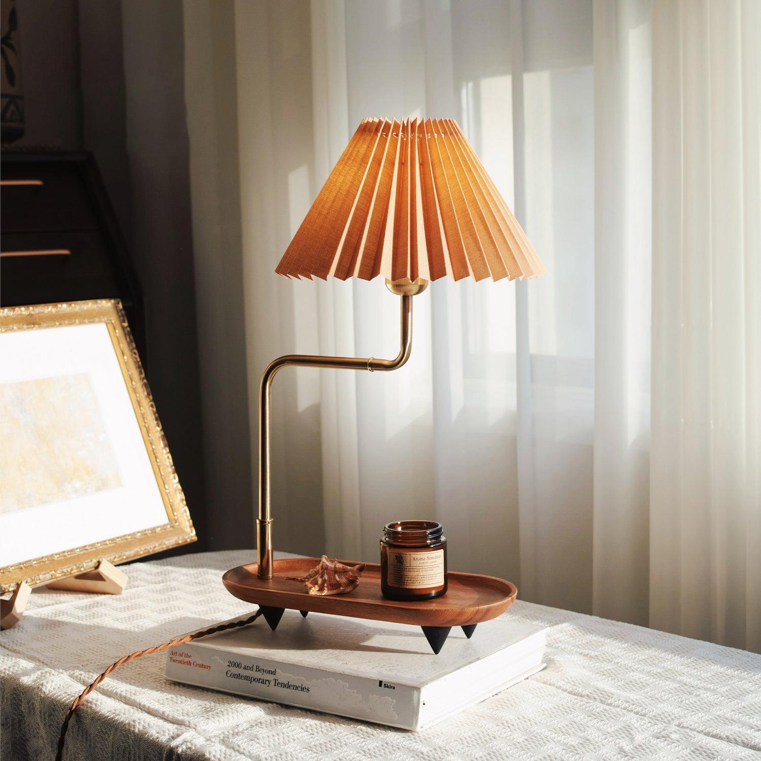Alva Wooden Fabric Vintage Table Lamp - Letslighting