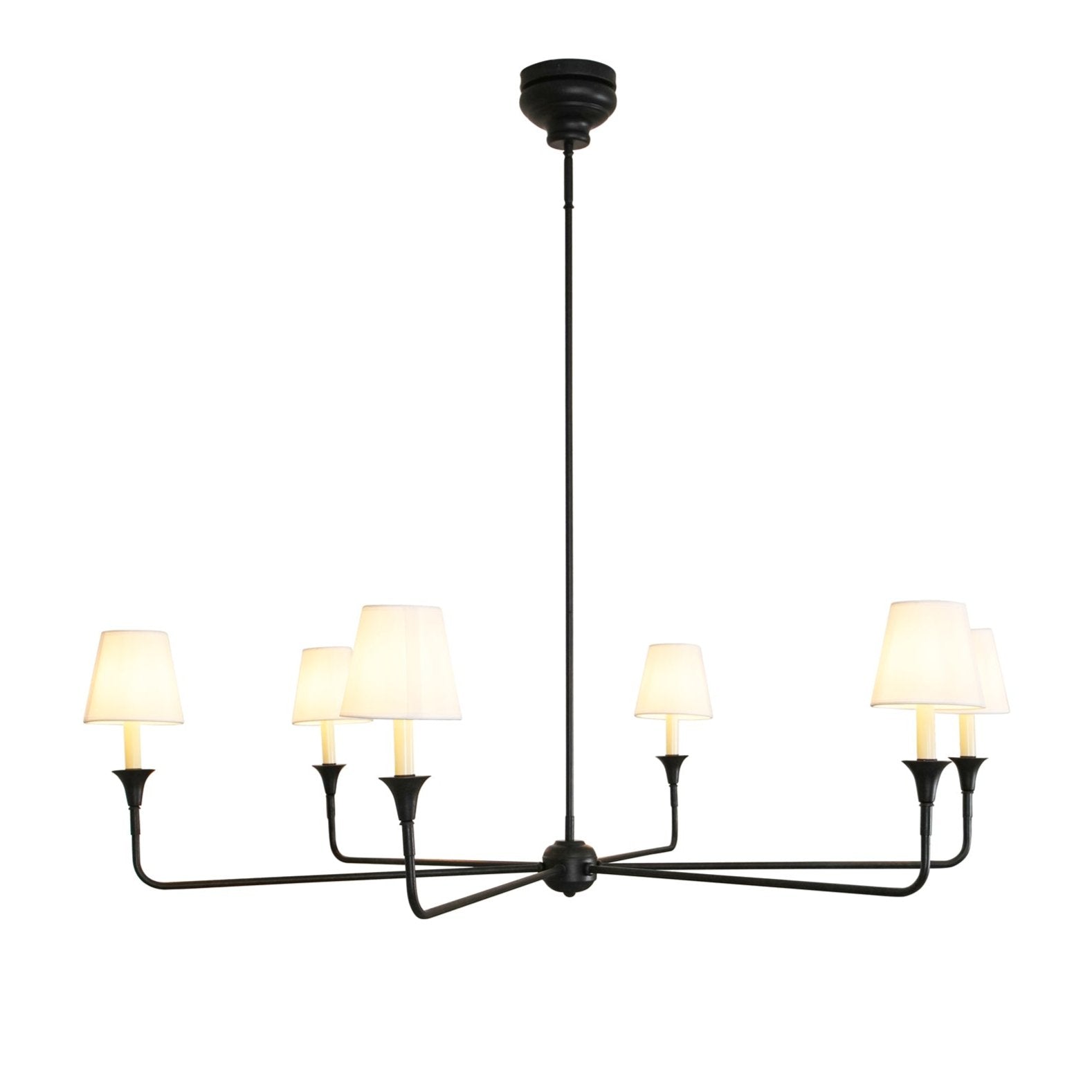 Lustra Pendant Lamp Black Candle Tapered - Letslighting
