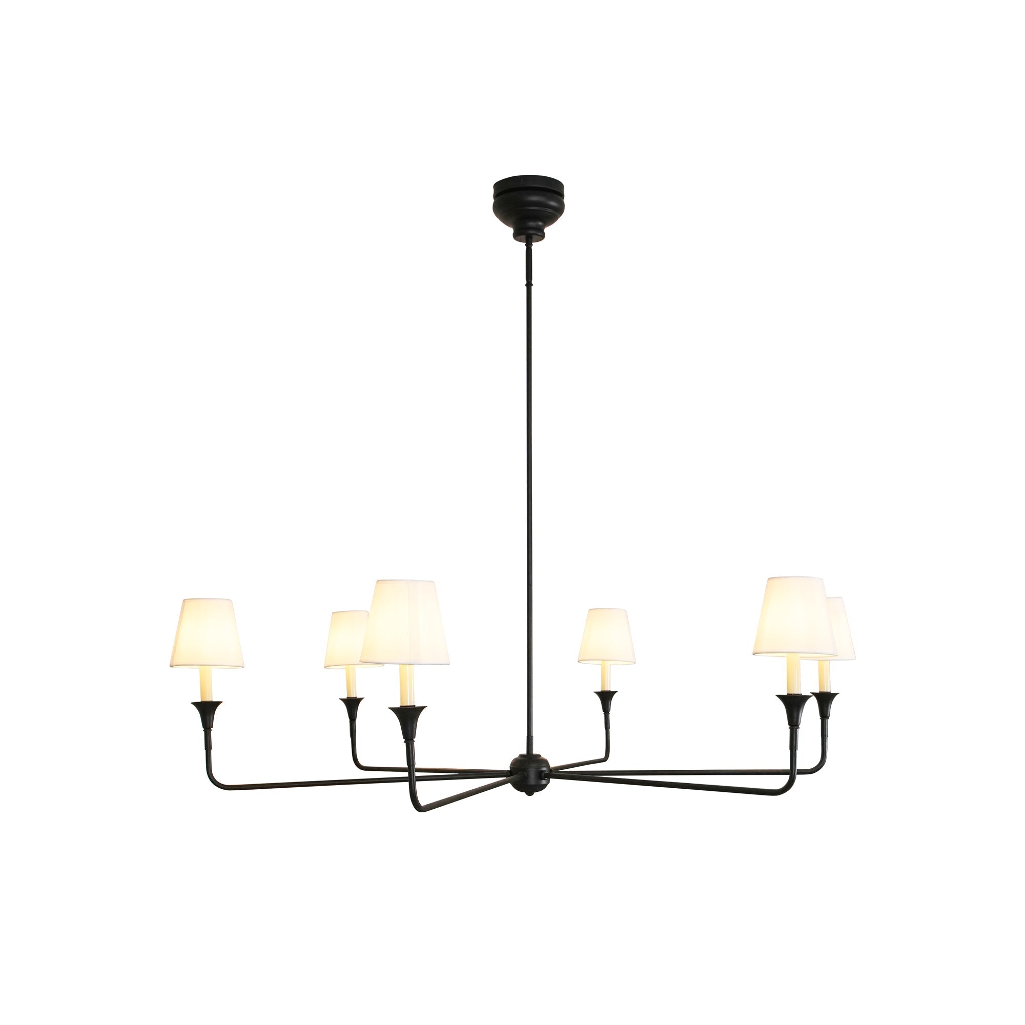 Lustra Pendant Lamp Black Candle Tapered - Letslighting