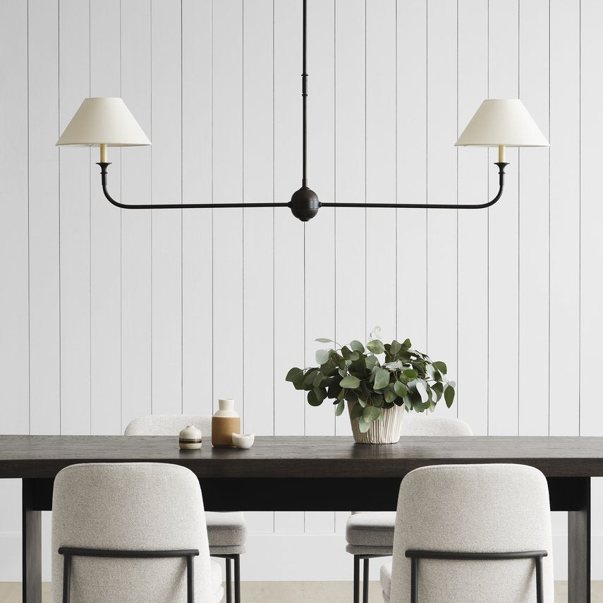 Lustra Pendant Lamp Black Candle Tapered - Letslighting