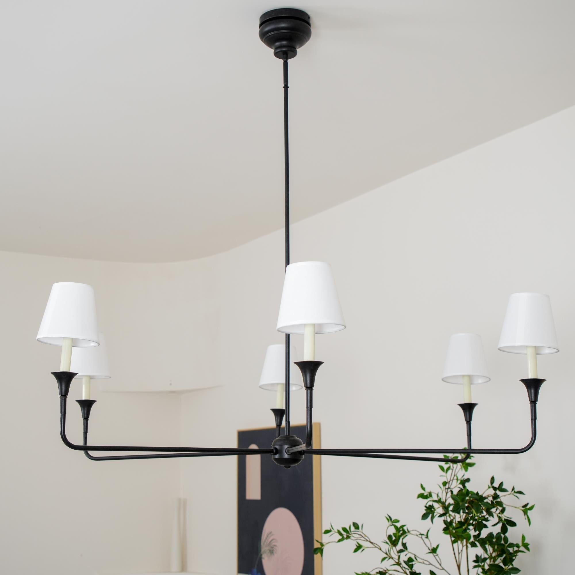 Lustra Pendant Lamp Black Candle Tapered - Letslighting