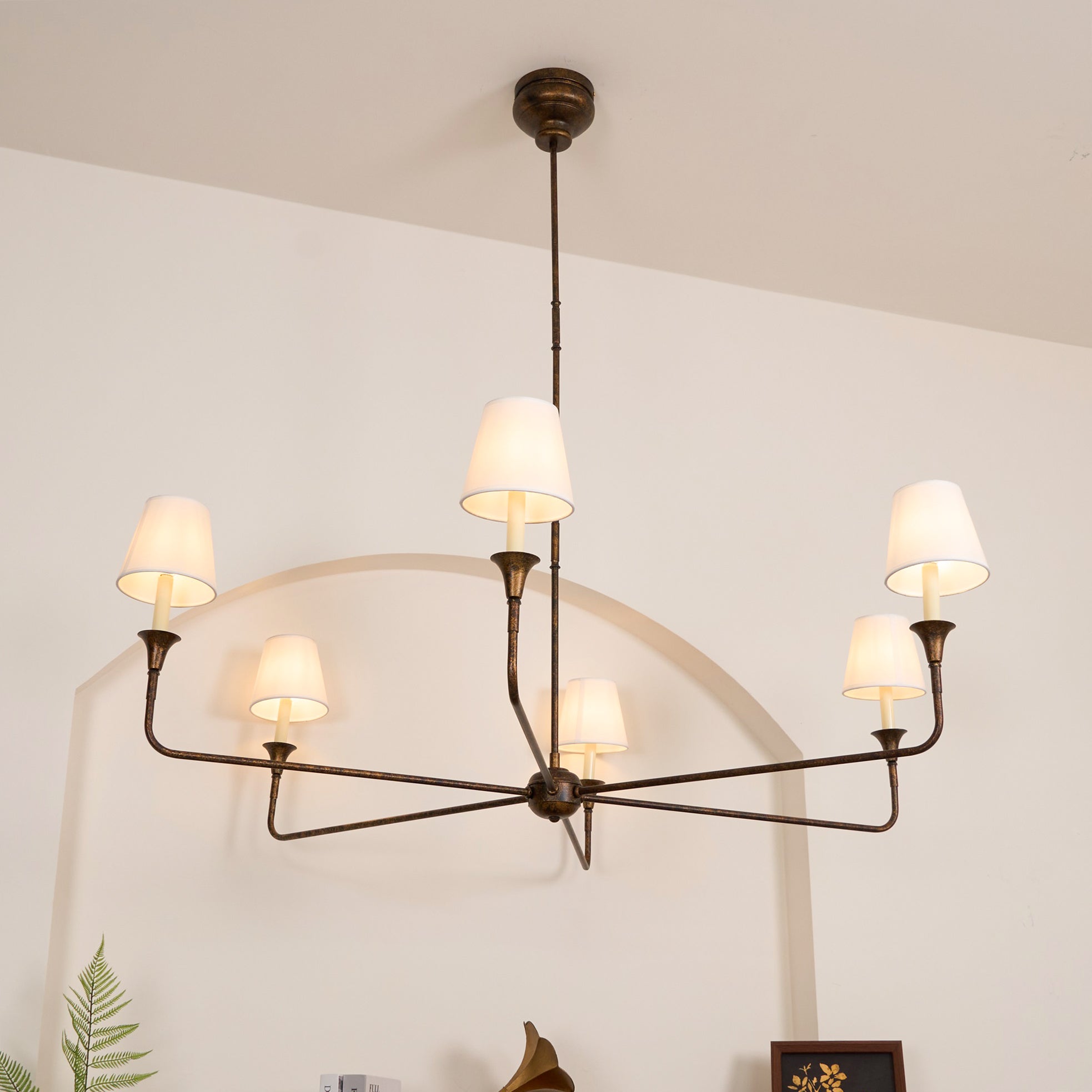 Lustra Pendant Lamp Black Candle Tapered - Letslighting