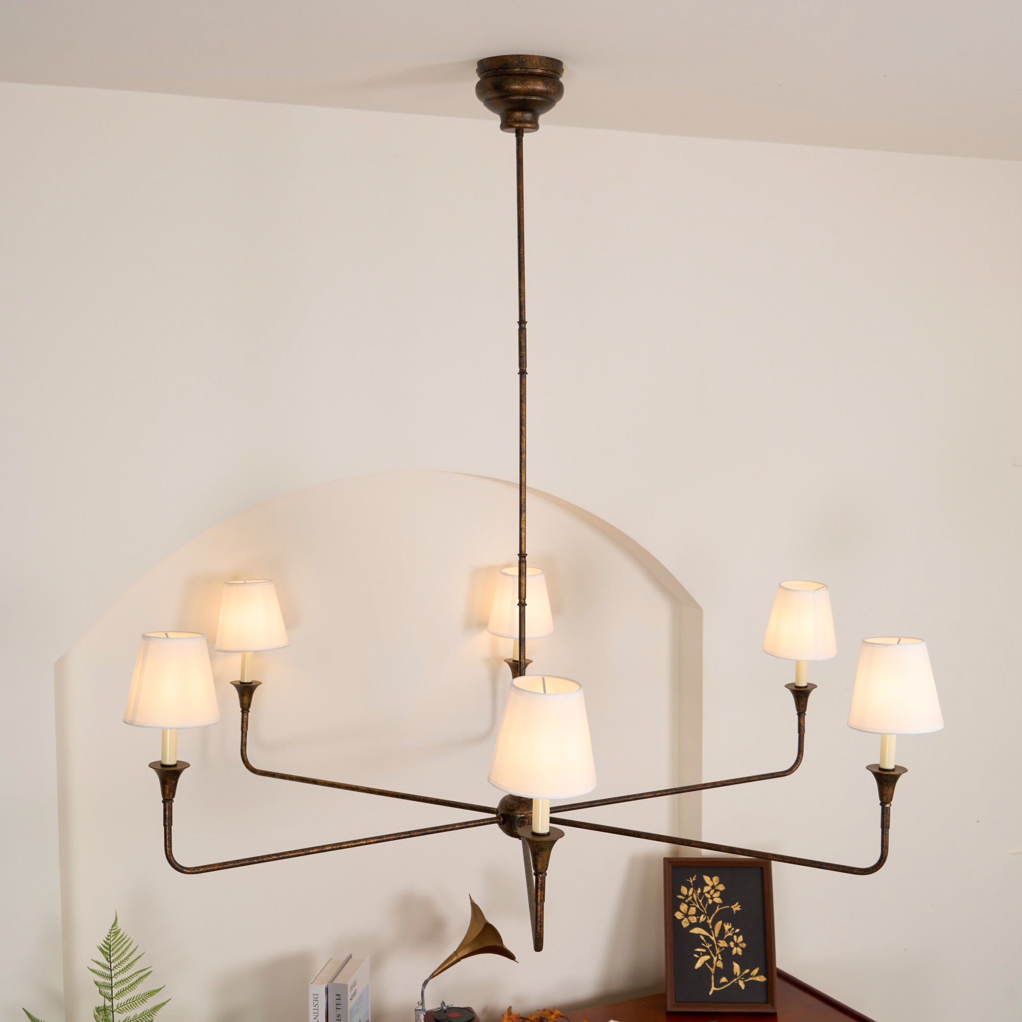 Lustra Pendant Lamp Black Candle Tapered - Letslighting