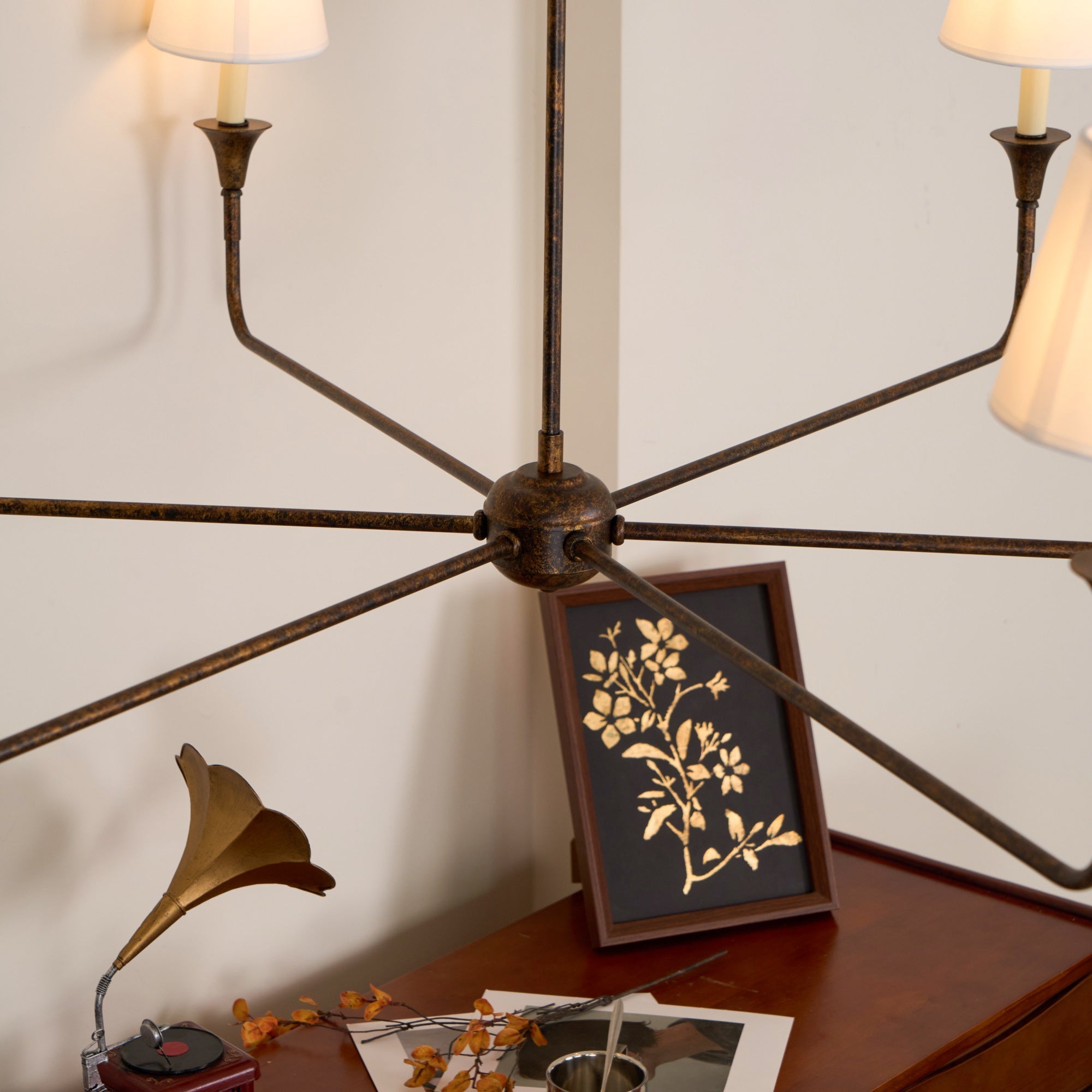 Lustra Pendant Lamp Black Candle Tapered - Letslighting