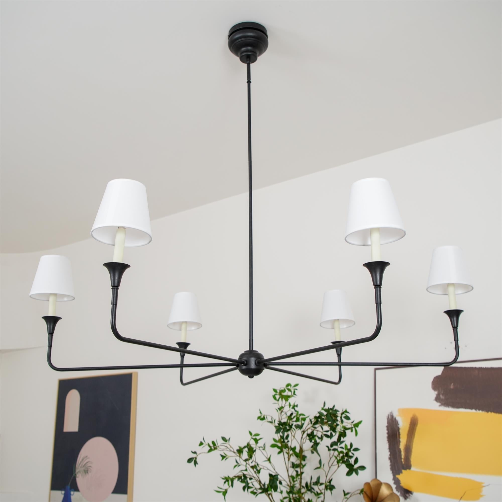 Lustra Pendant Lamp Black Candle Tapered - Letslighting
