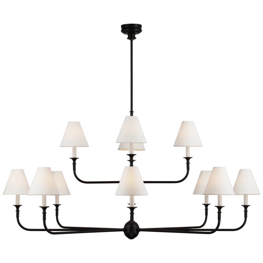 Lustra Pendant Lamp Black Candle Tapered - Letslighting