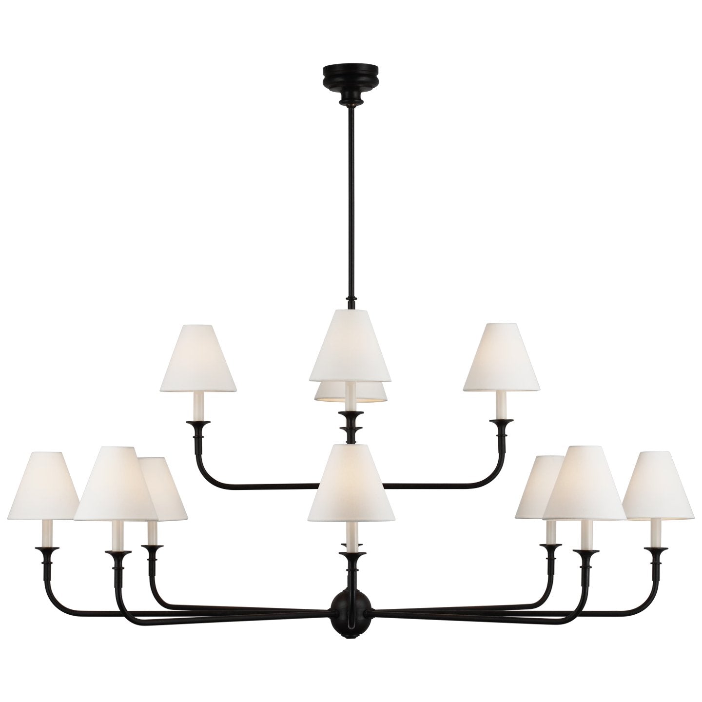 Lustra Pendant Lamp Black Candle Tapered - Letslighting