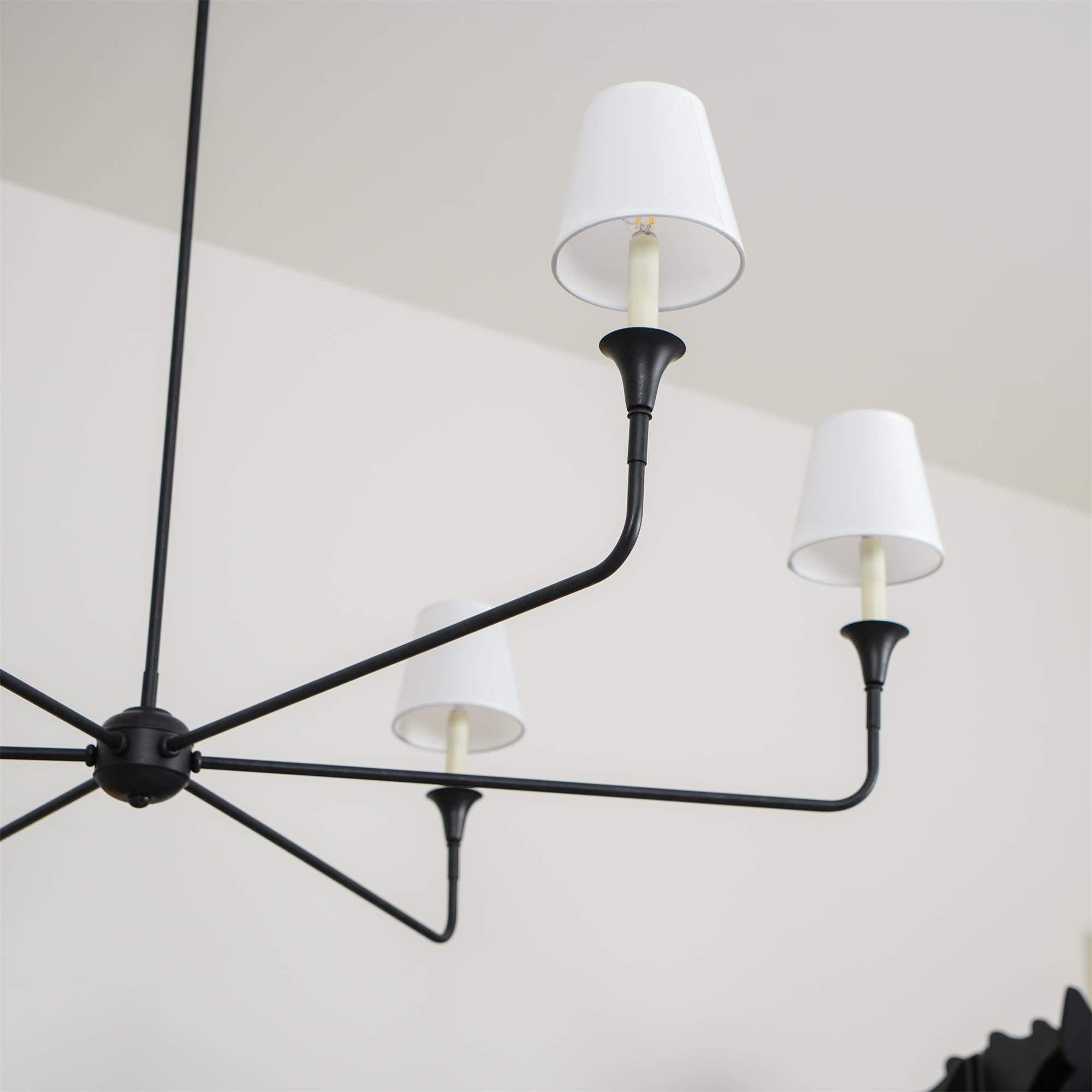 Lustra Pendant Lamp Black Candle Tapered - Letslighting