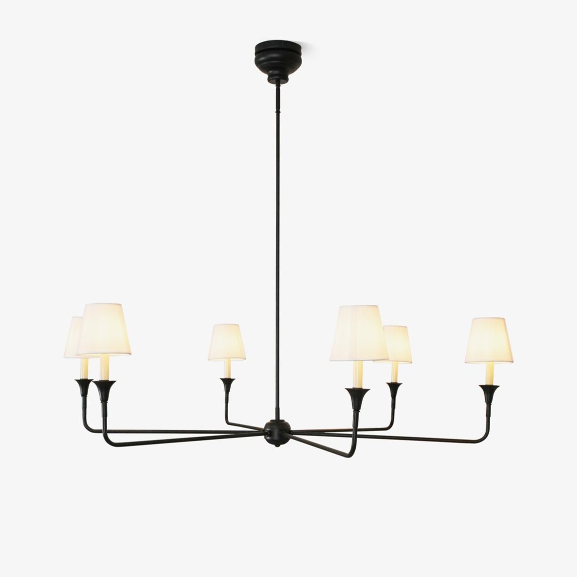 Lustra Pendant Lamp Black Candle Tapered - Letslighting