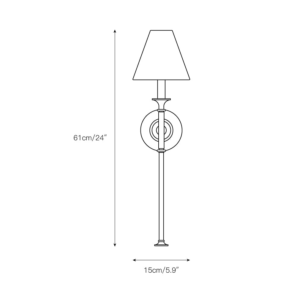 Cygnus Modern Minimalist Traditional Black Fabric Wall Lamp - Letslighting