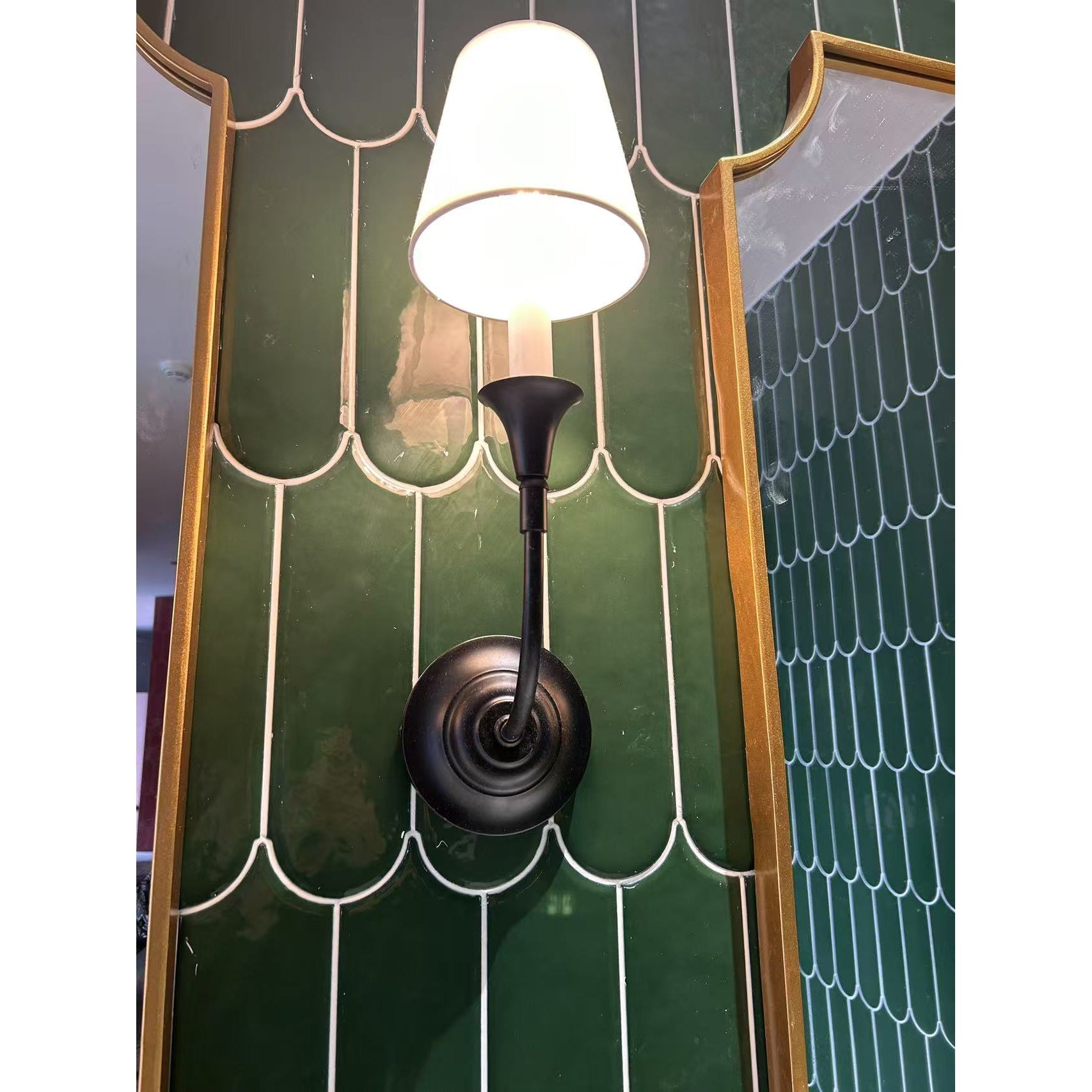 Cygnus Modern Minimalist Traditional Black Fabric Wall Lamp - Letslighting