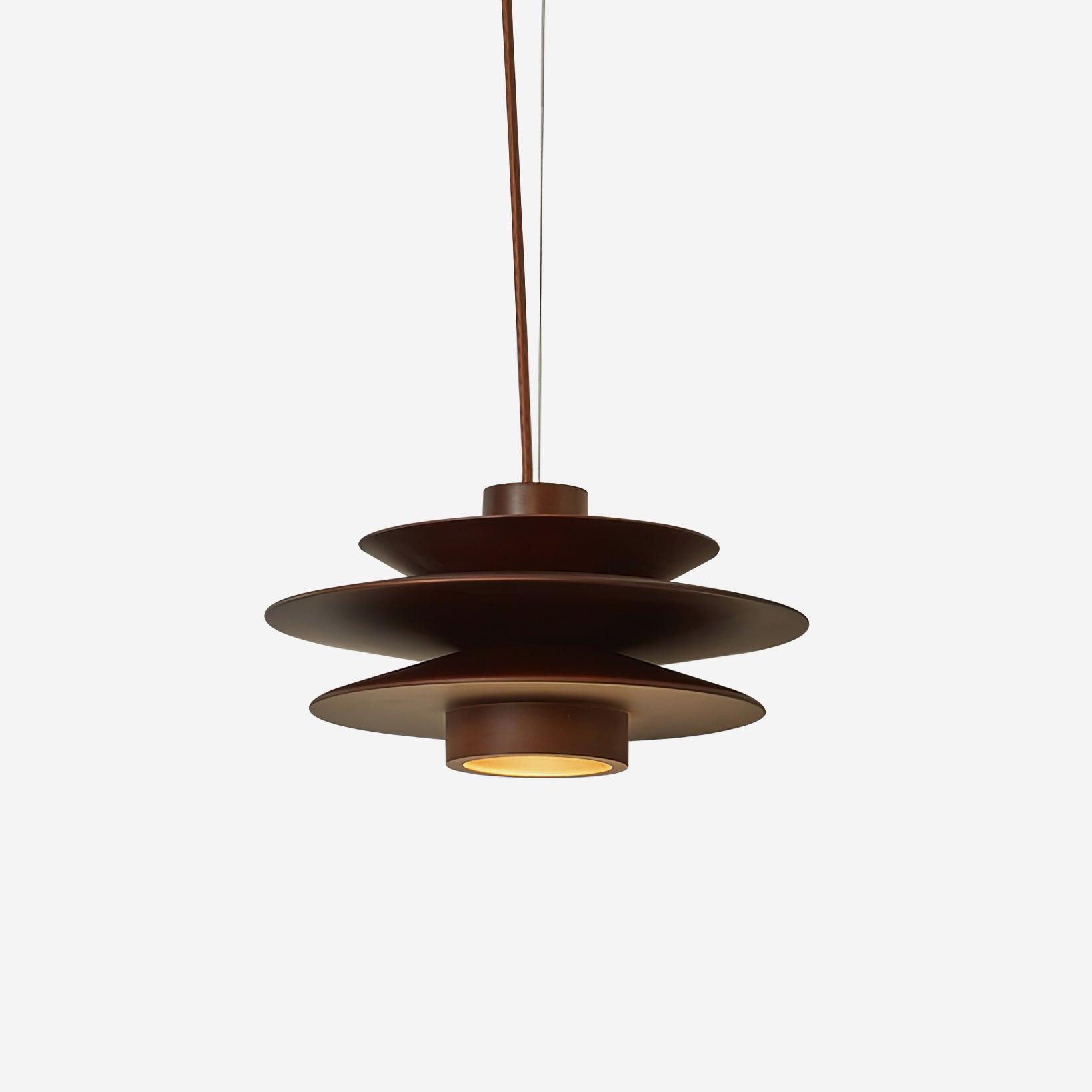 Muto Mid Century Walnut Pendant Light
