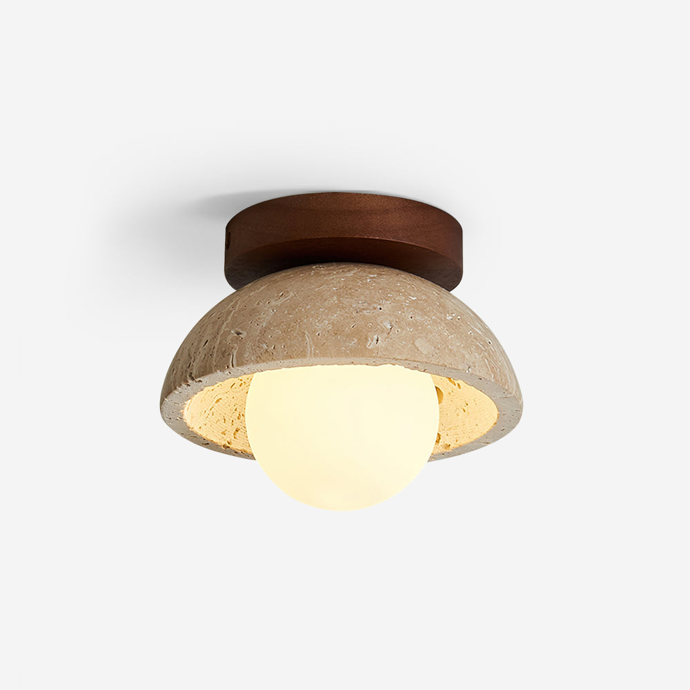 Ritta Minimalist Travertine Ceiling Light