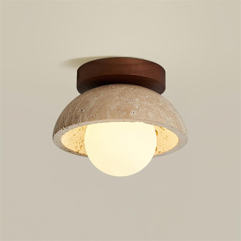 Ritta Minimalist Travertine Ceiling Light