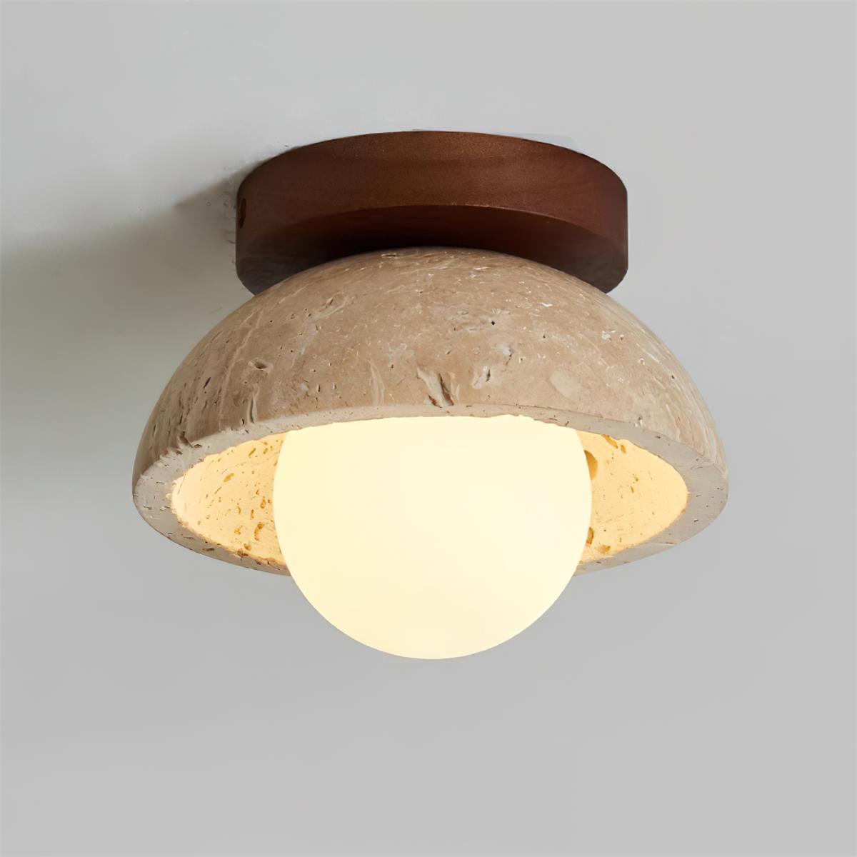 Ritta Minimalist Travertine Ceiling Light - Letslighting