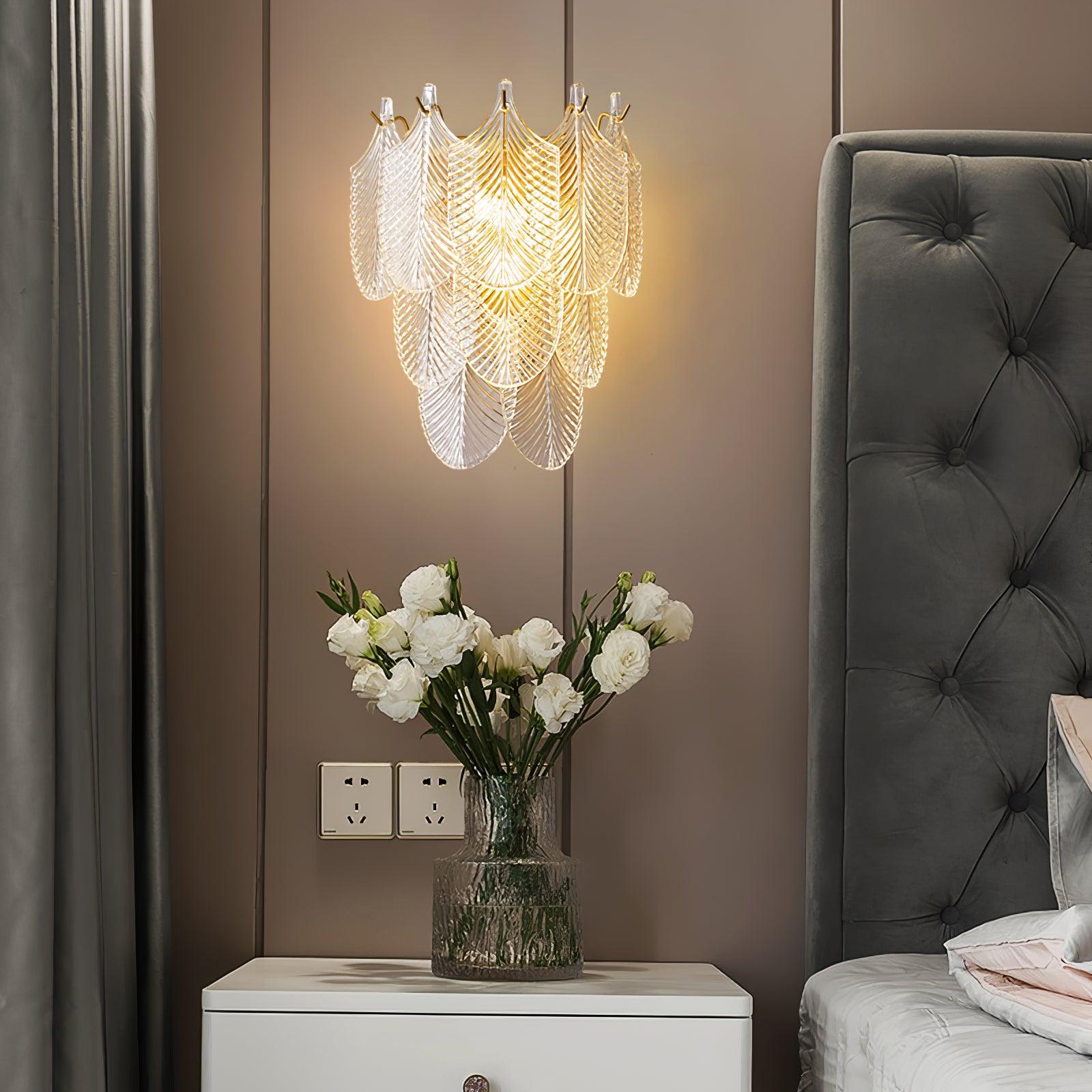 Lustra Wall Sconce Brass Murano Glass - Letslighting