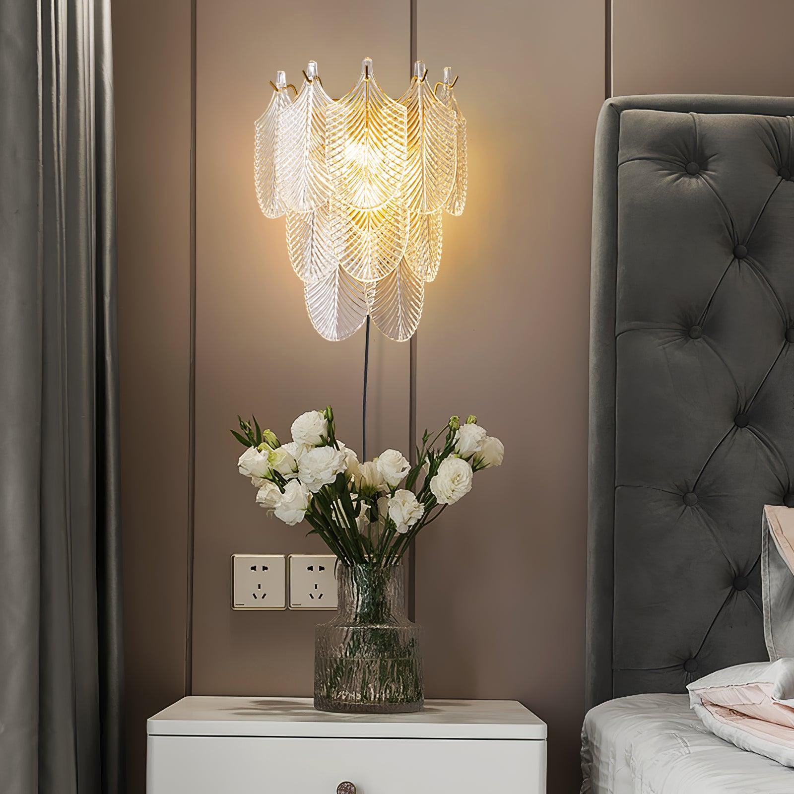 Lustra Wall Sconce Brass Murano Glass - Letslighting