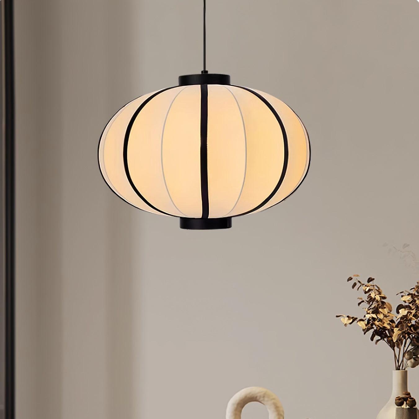 Pendant Lamp Fabric Lantern Shade Frame Vintage - Letslighting