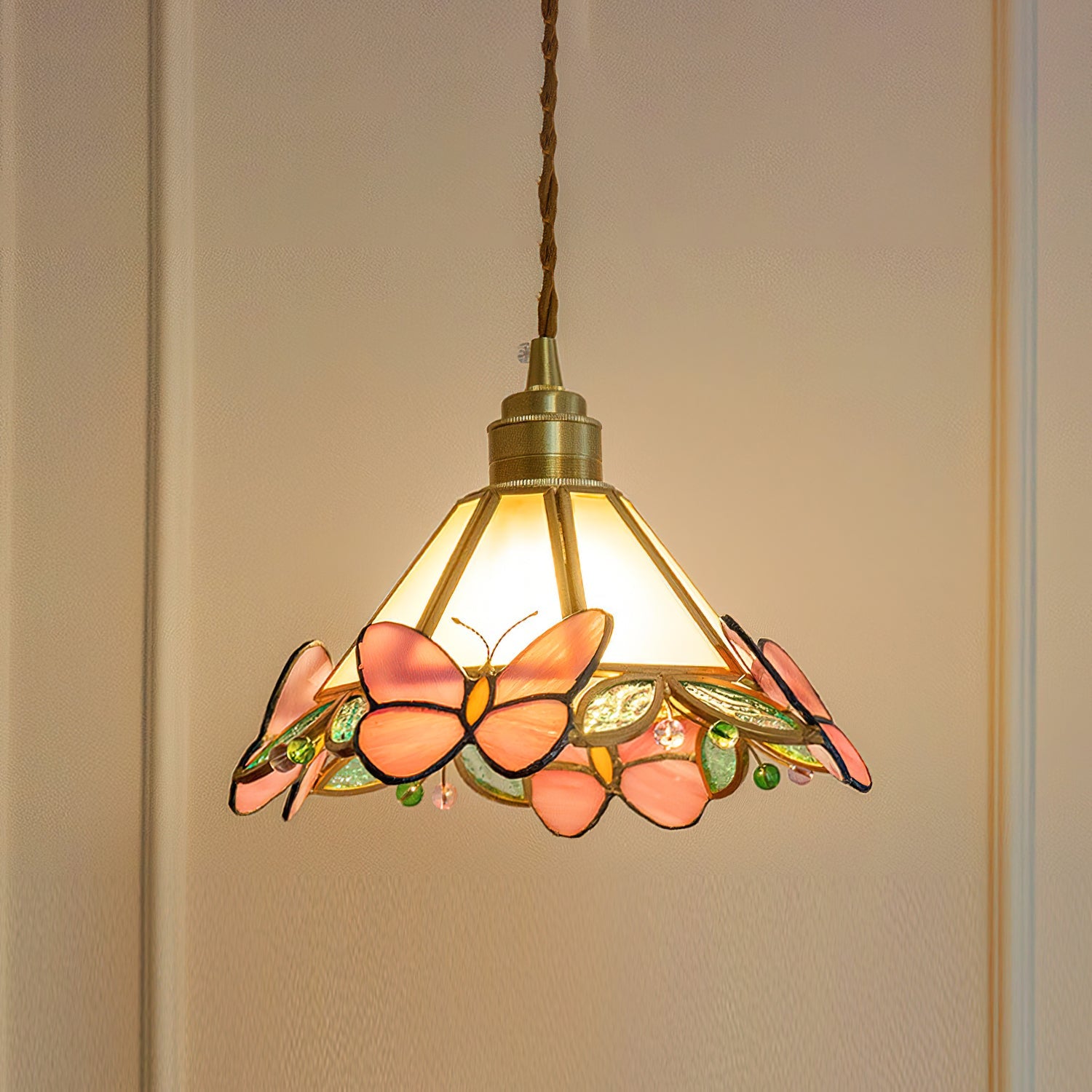 Tiffany Butterfly Stained GlassPendant Light - Letslighting
