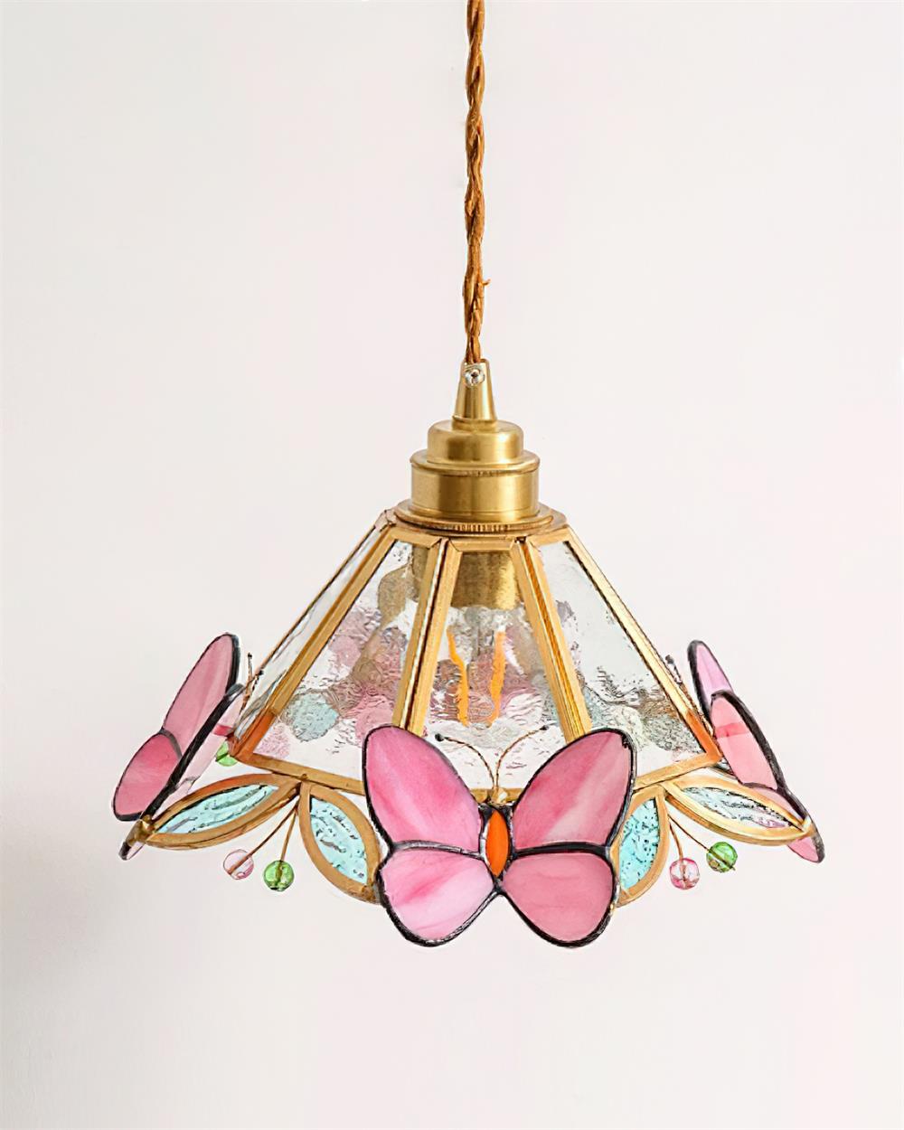 Tiffany Butterfly Stained GlassPendant Light - Letslighting
