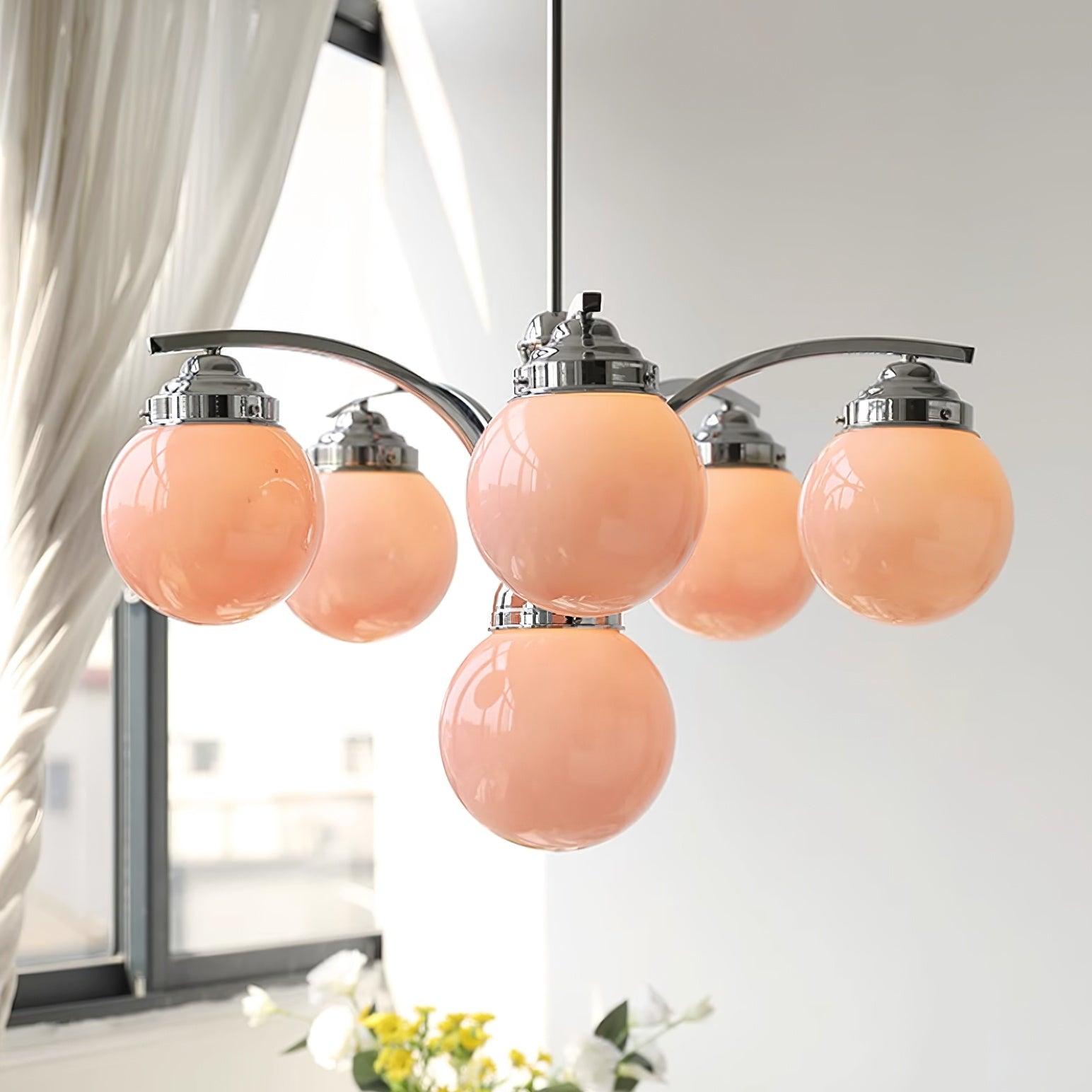 Salamanca Chandelier Glass Chrome Elegant - Letslighting
