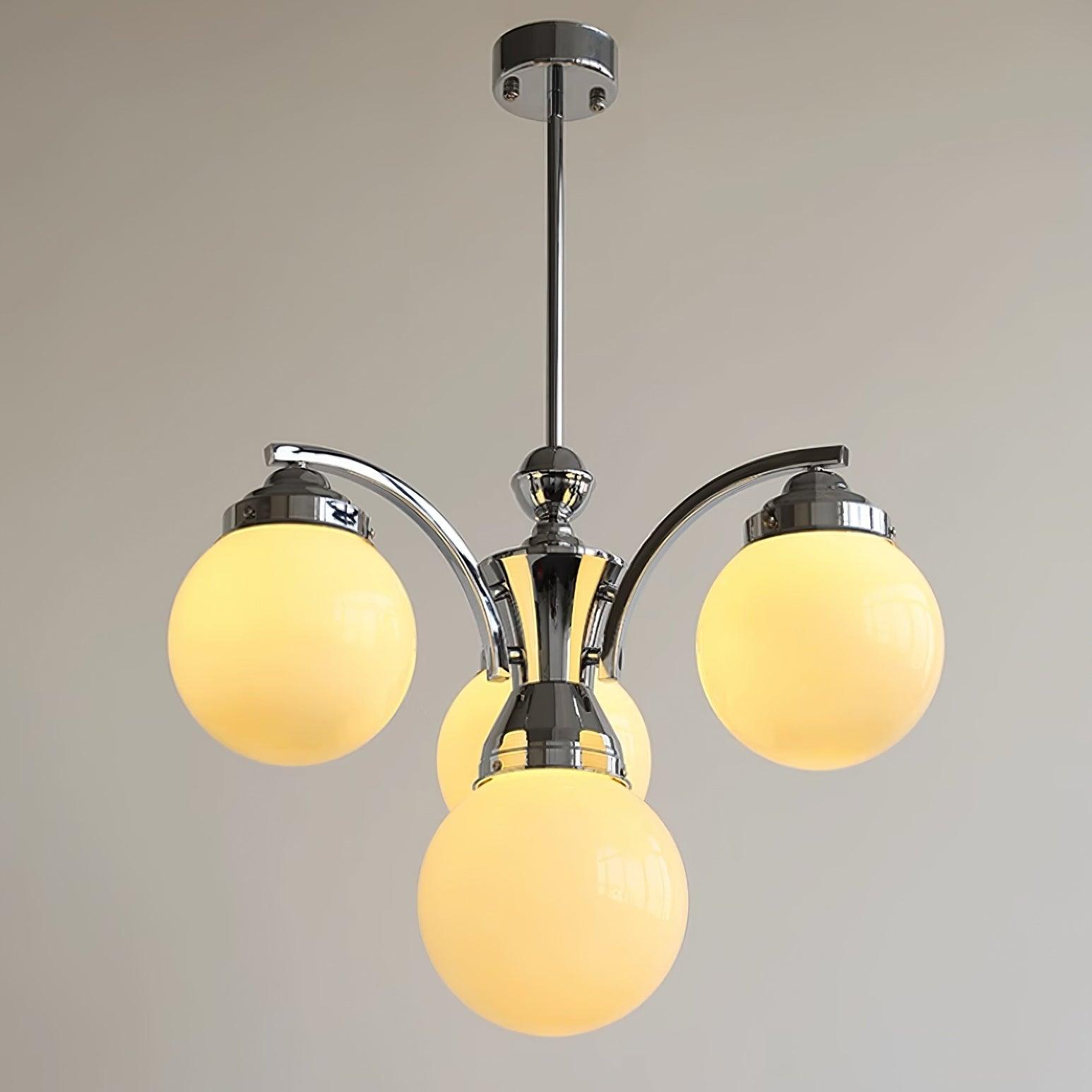 Salamanca Chandelier Glass Chrome Elegant - Letslighting