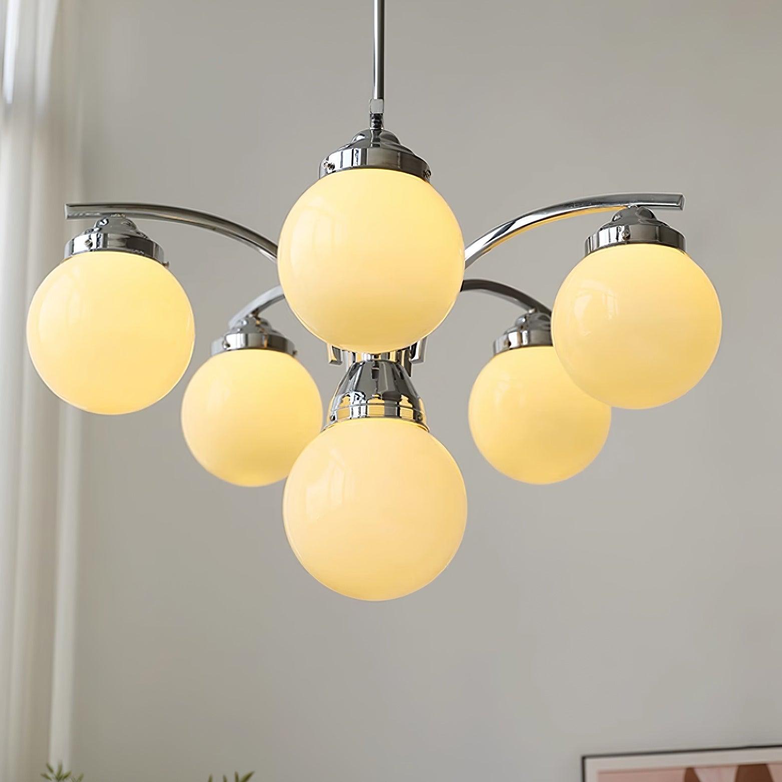 Salamanca Chandelier Glass Chrome Elegant - Letslighting