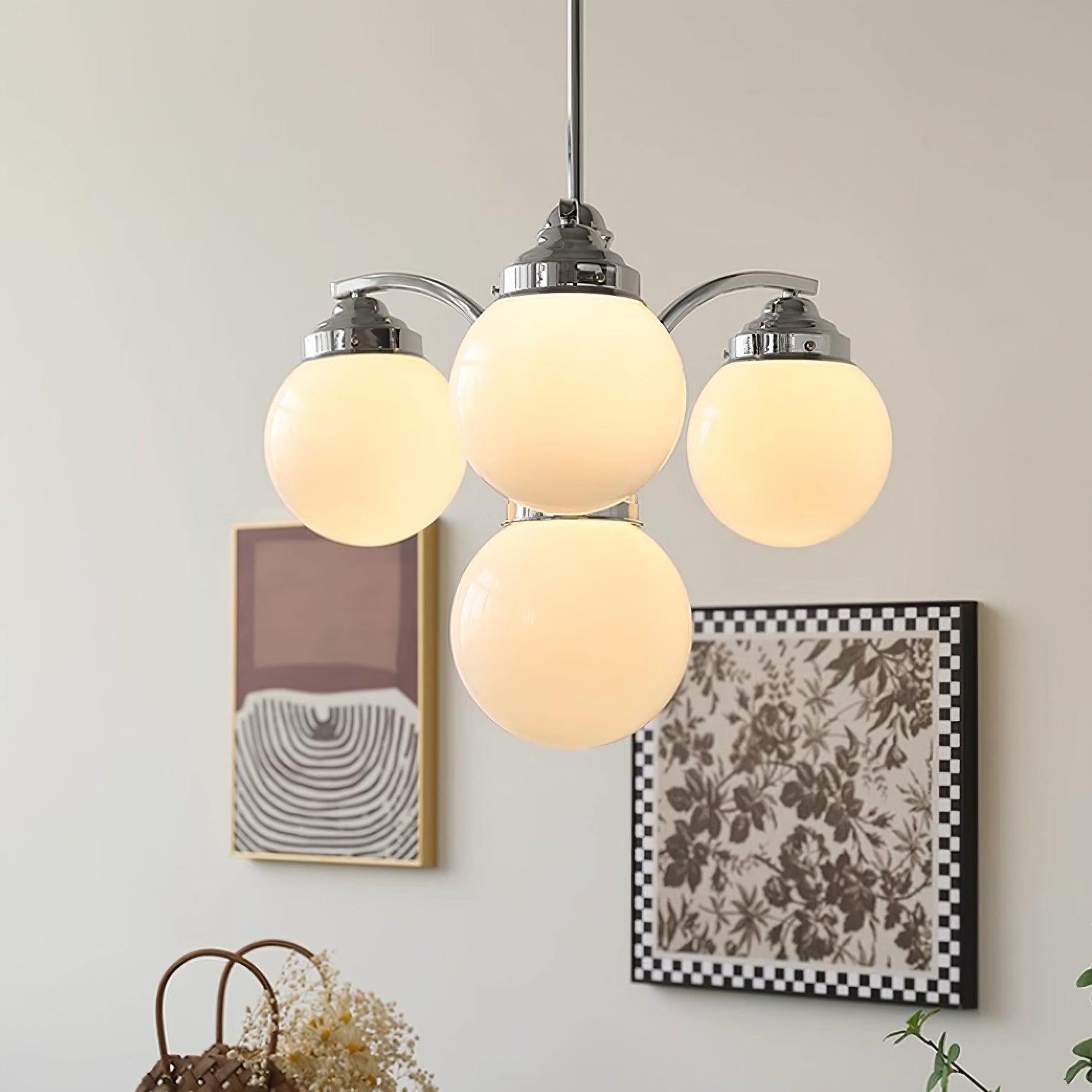 Salamanca Chandelier Glass Chrome Elegant - Letslighting